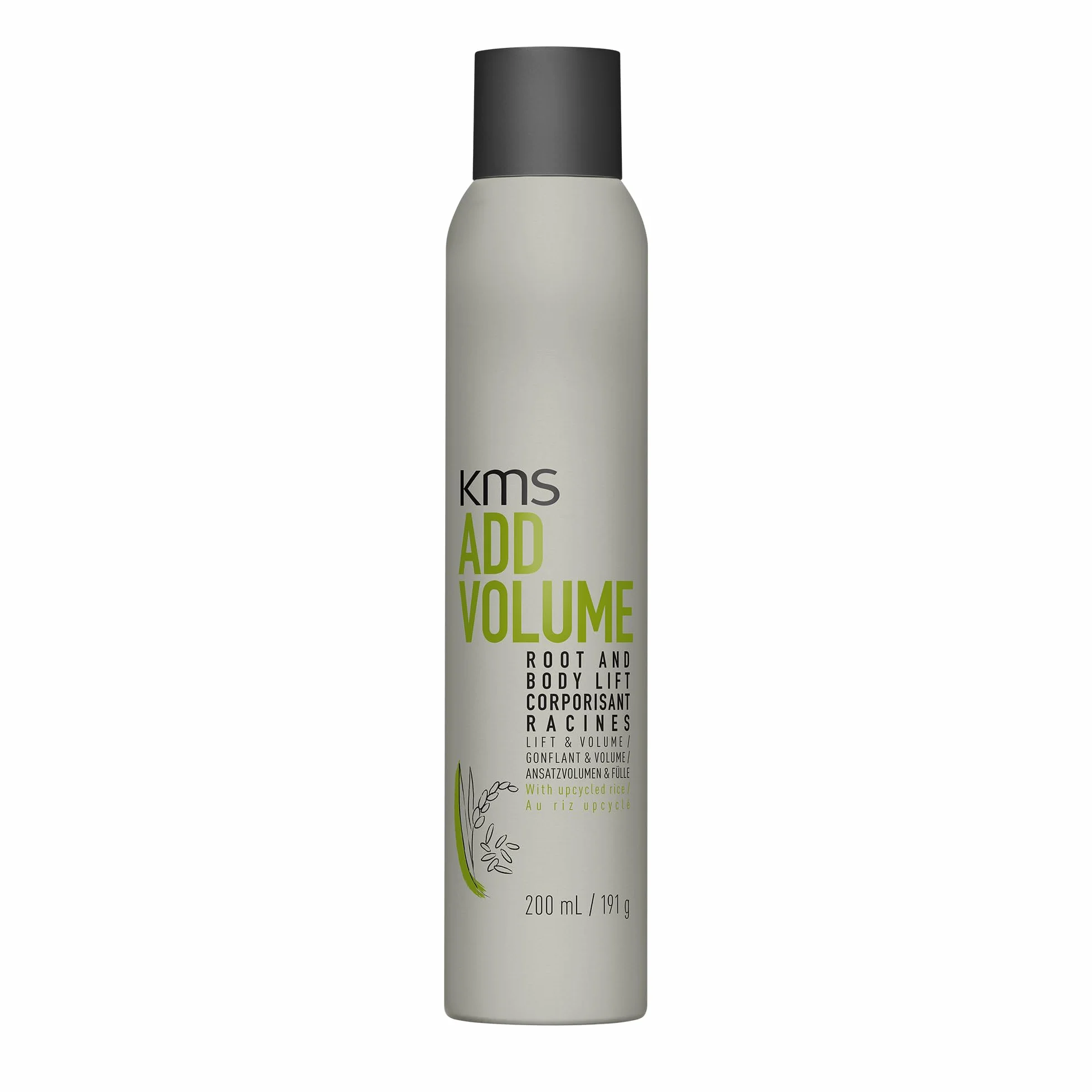KMS ADDVOLUME Root and Body Lift COV 6% pour cheveux fins à moyennement forts, sans force qui nécessitent du volume et de la plénitude, formulation végétalienne avec riz recyclé, 200 ml