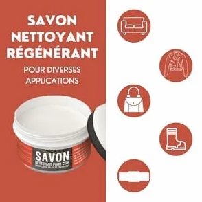 Laco Savon Nettoyant Régénérant 250ml Entretien Cuir Non toxique Inodore