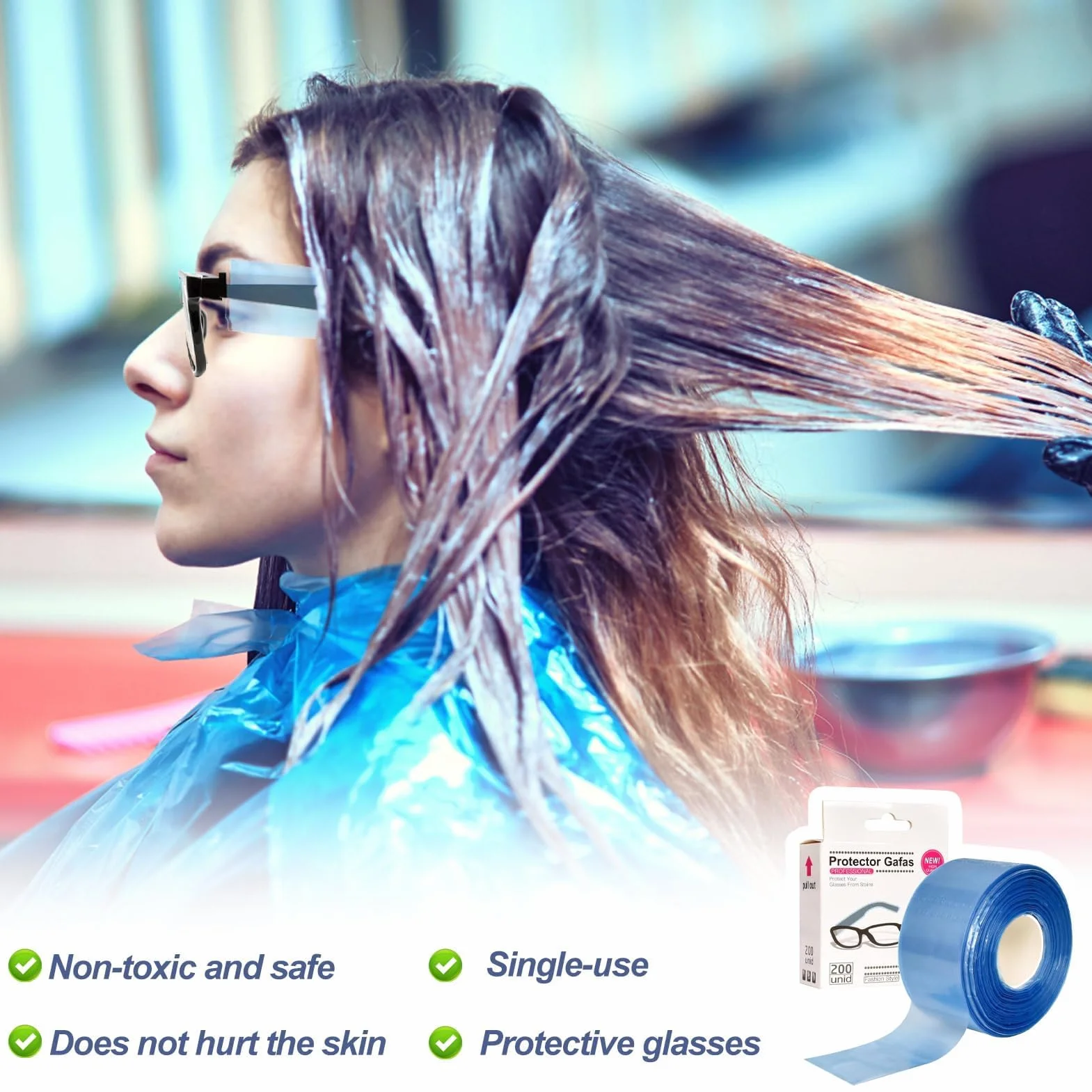 Protège Branches Lunettes Jetables 200PCS Protection Salon Coiffure