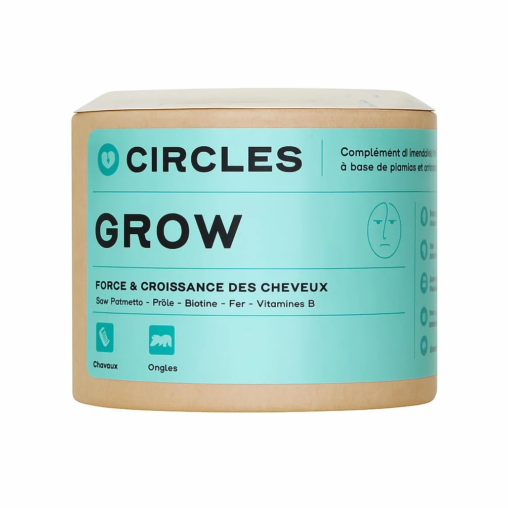 GROW Complément Antichute Cheveux Femme Stimule Repousse Rééquilibre Cuir Chevelu Renforce Ongles