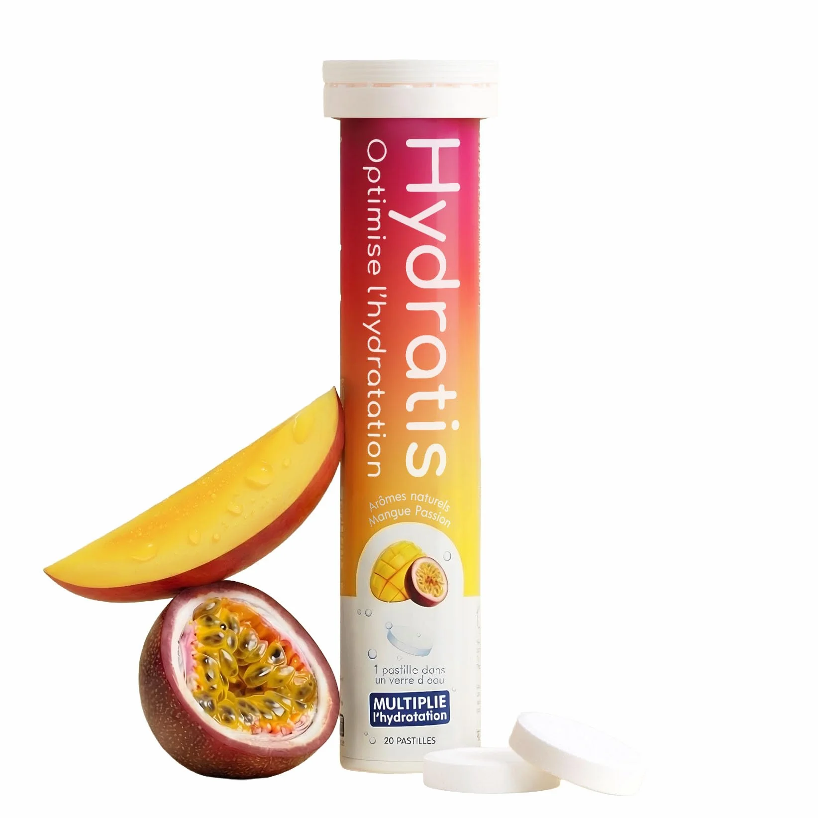 HYDRATIS Pastilles Hydratation Electrolytes Mangue Passion Isotonique Sport Récupération 20 Pastilles