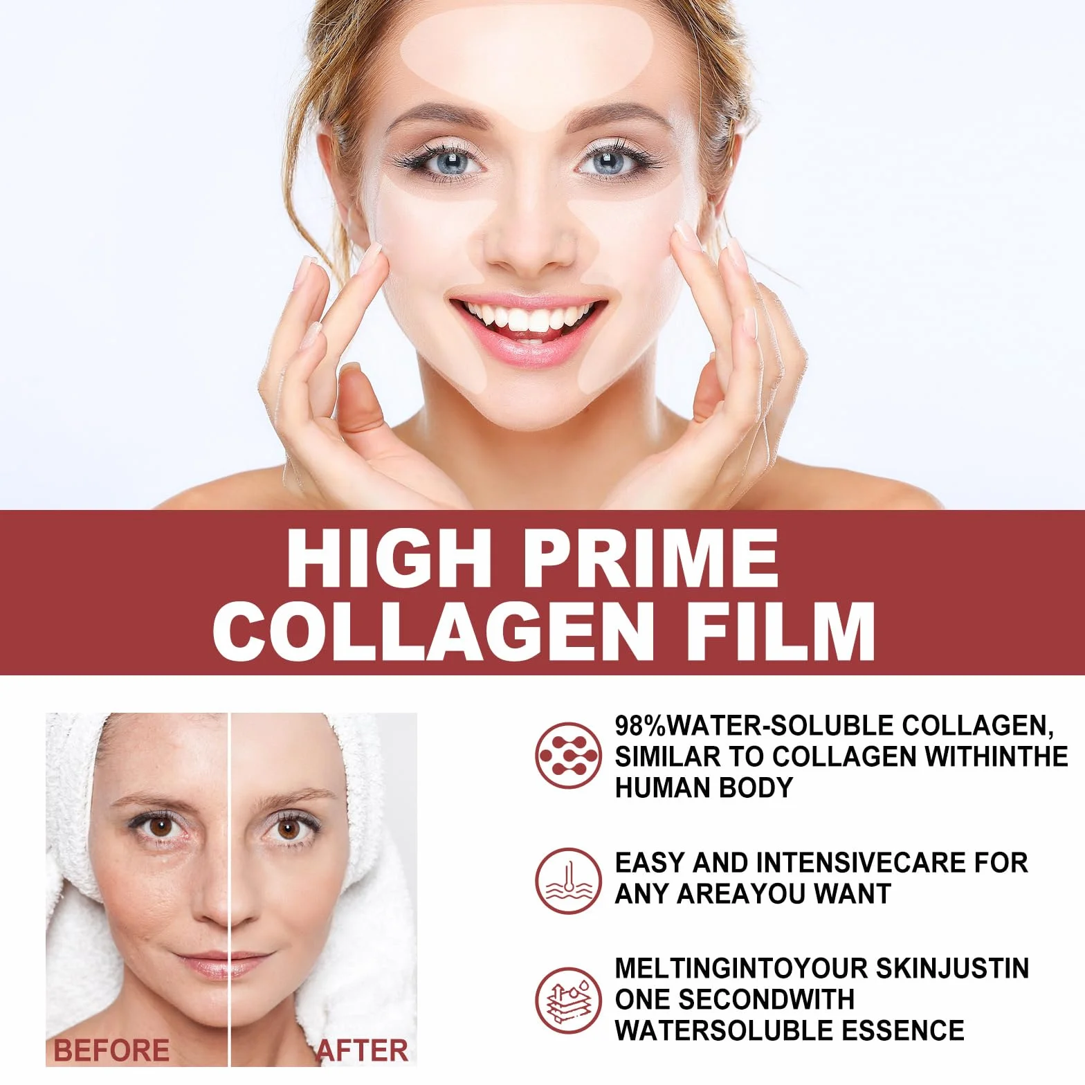 Patchs Anti-Rides Visage Silicone Réutilisables Réduire Rides Ridules Peau Lisse