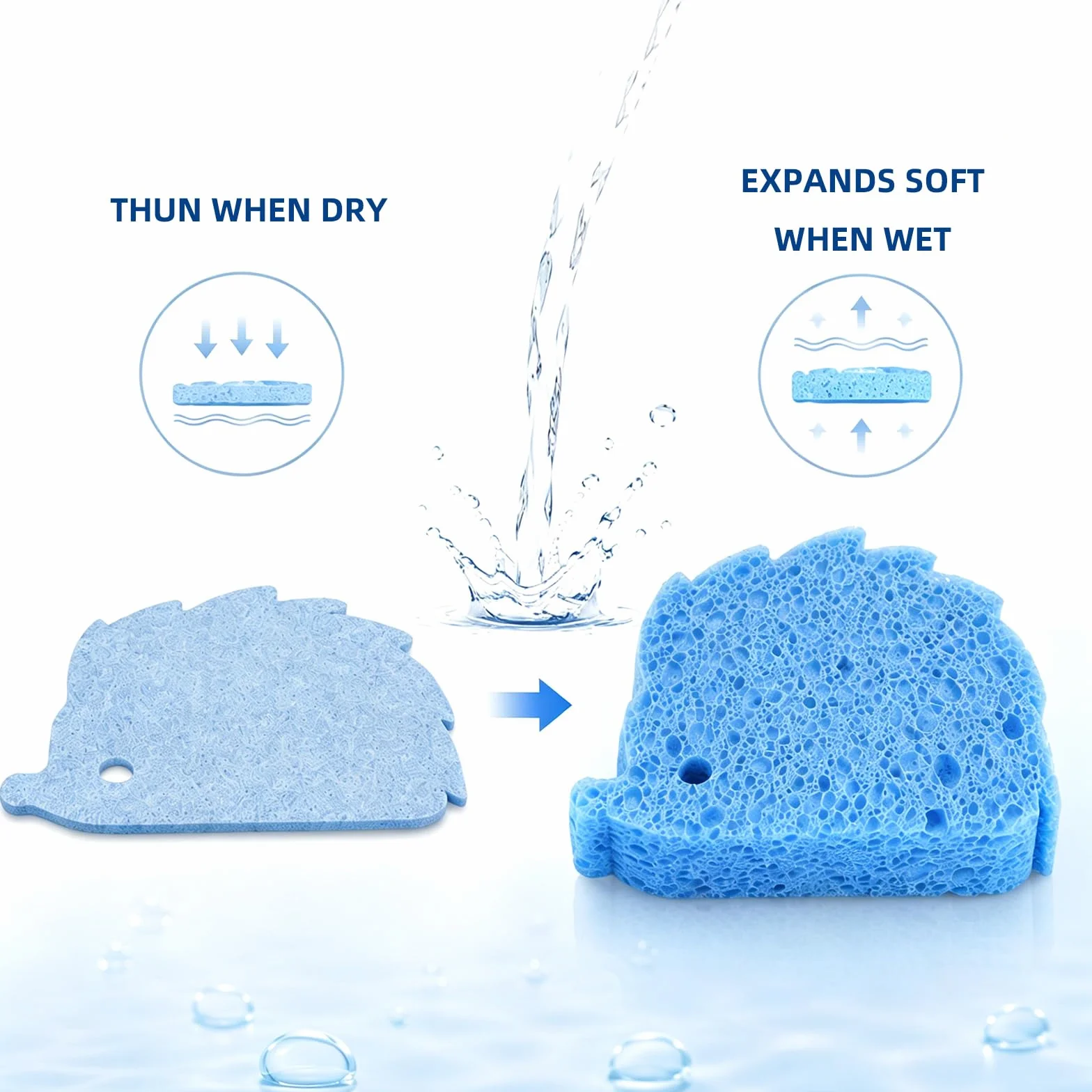 Éponges Bebe de Bain 8 Pièces, Éponges Mignonnes pour Tout-petits et Enfants, Exfoliante Multifonctionnelle Accessoires Douche