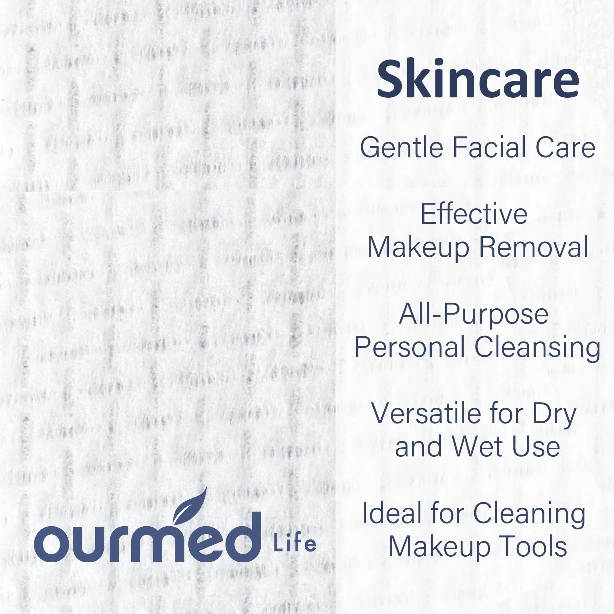 Ourmed Life Serviettes Visage Biologiques Jetables Lingettes Démaquillantes 100 unité