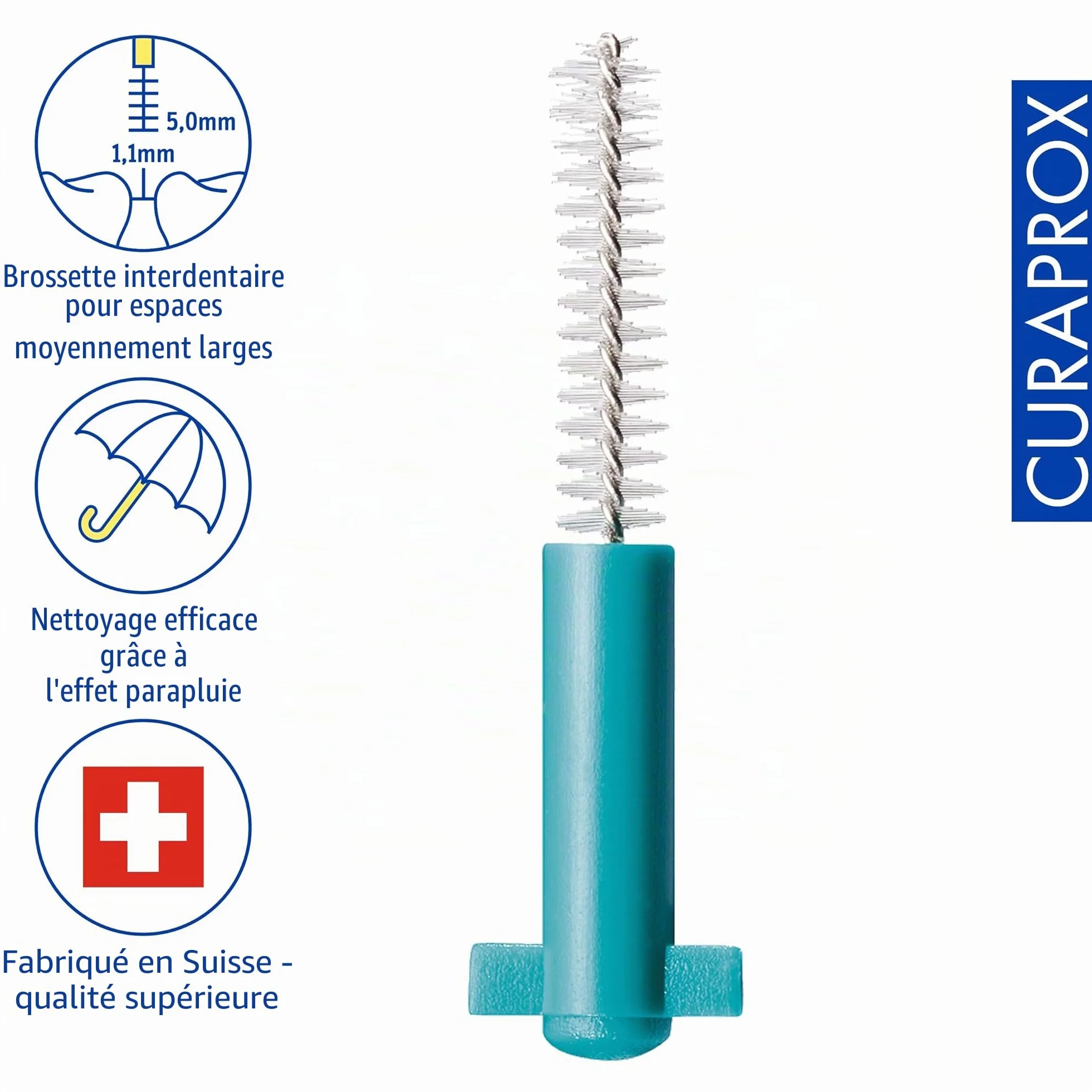 Curaprox CPS 06 Prime Brossettes Interdentaires Vert ISO Taille 0 Filaments Ultra-Fins Pack de 8