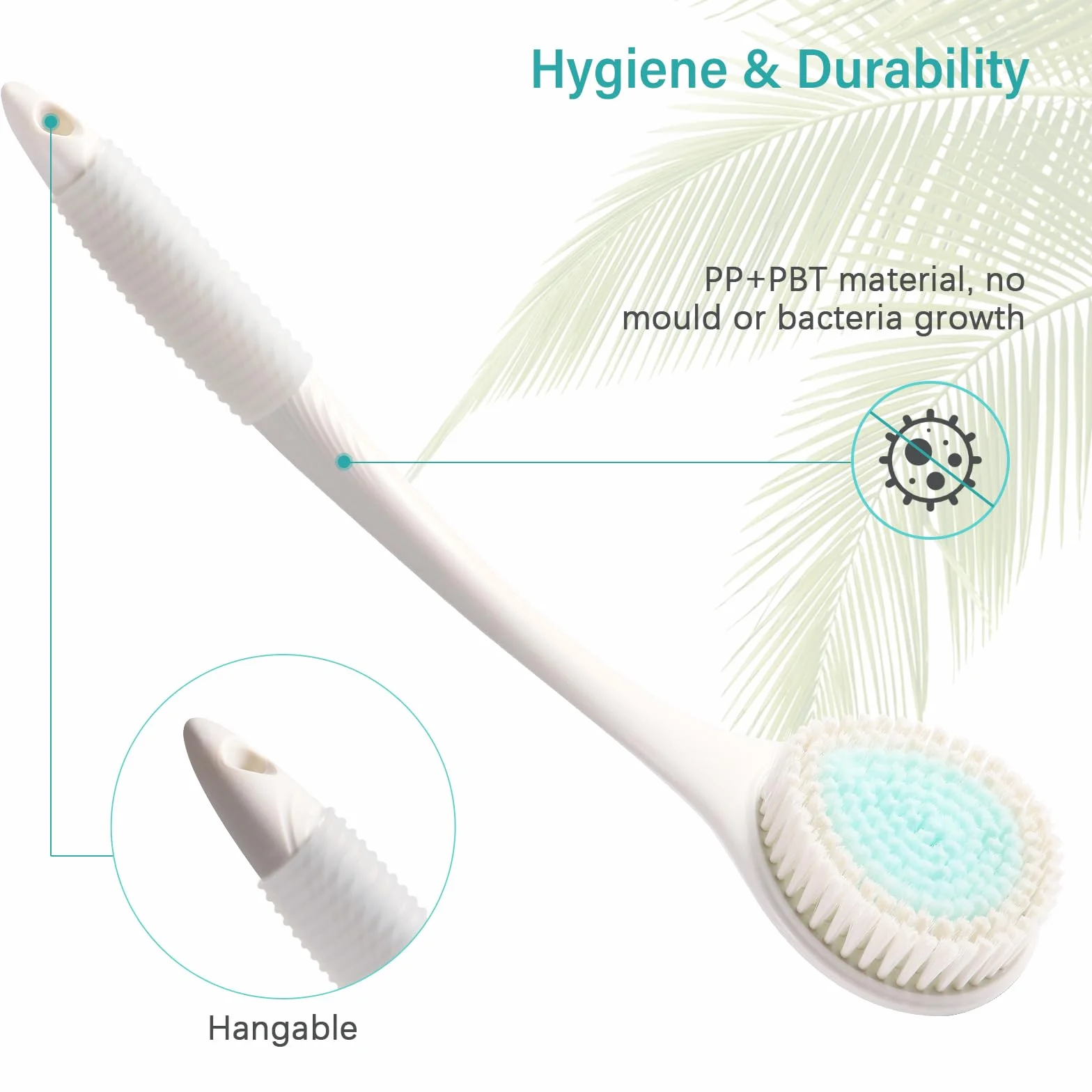 Brosse Dos Douche Long Manche Antidérapante Nettoyage Peau