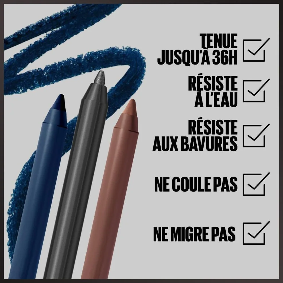 Maybelline New-York Tattoo Liner Crayon Gel Yeux Waterproof Tenue 36h Deep Onyx