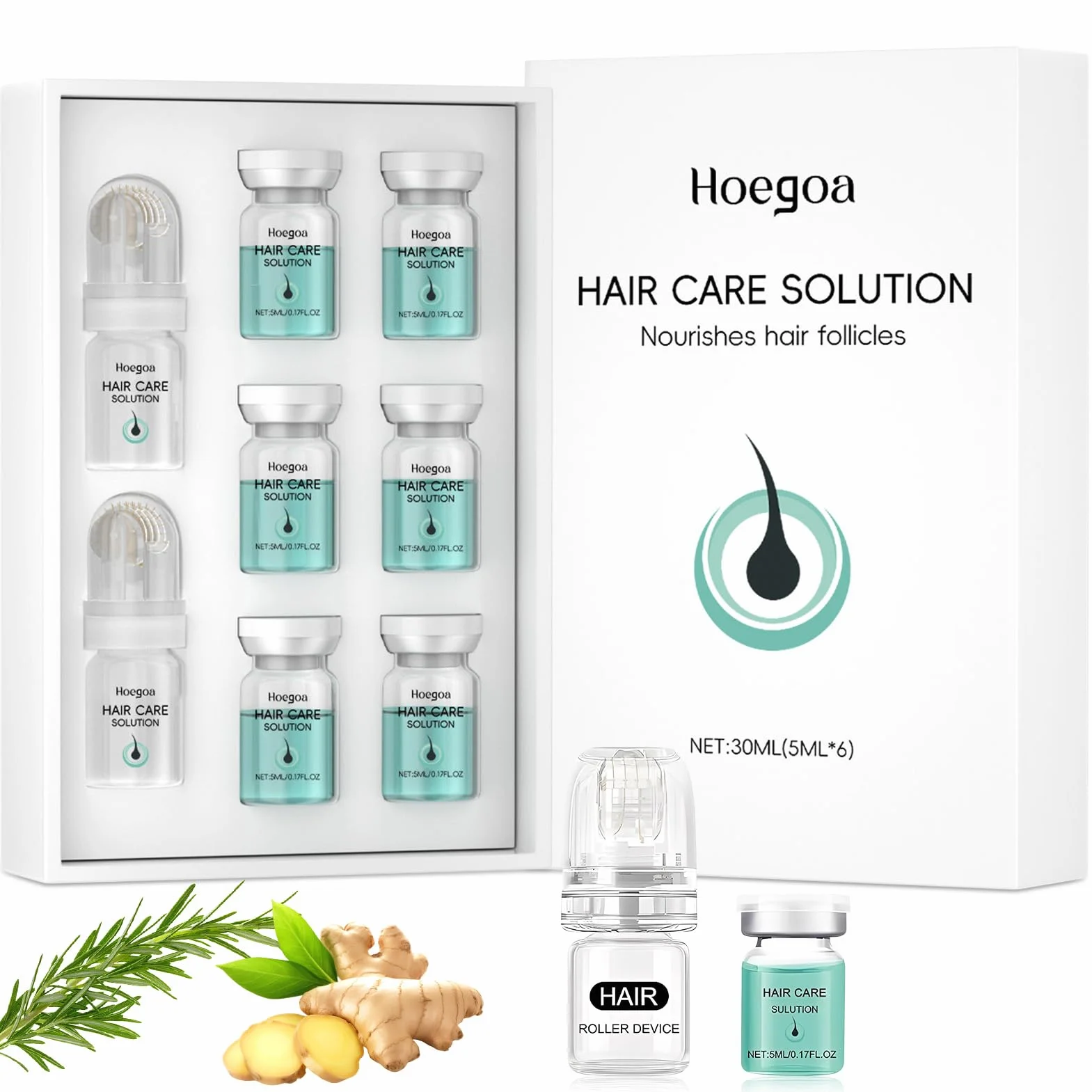 Alpha Infuse Hair Regrowth System, Système de Repousse des Cheveux, 5 ml x 6