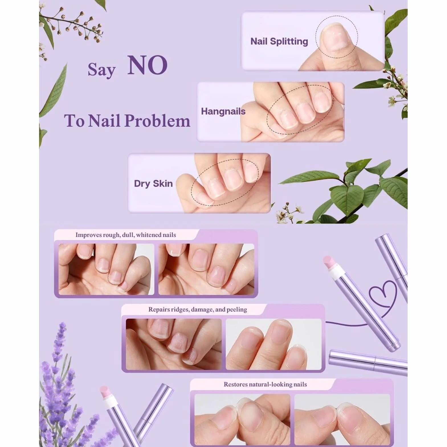 Stylo Huile Pour Cuticules Et Ongles 3.5ml Pointe Céramique Roller Hydratant Manucure