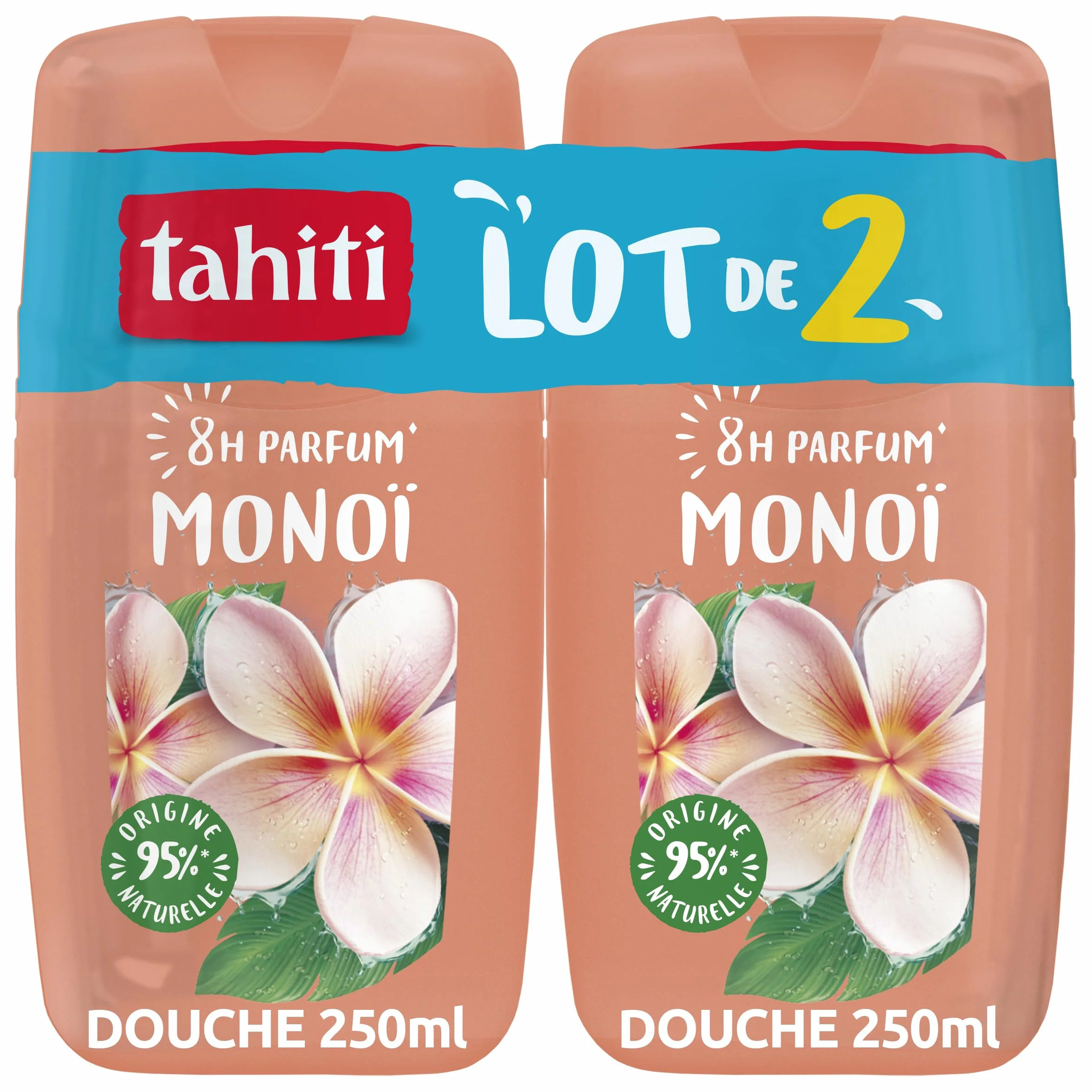 TAHITI Gel Douche Parfum 8h Monoï 250 ml x2