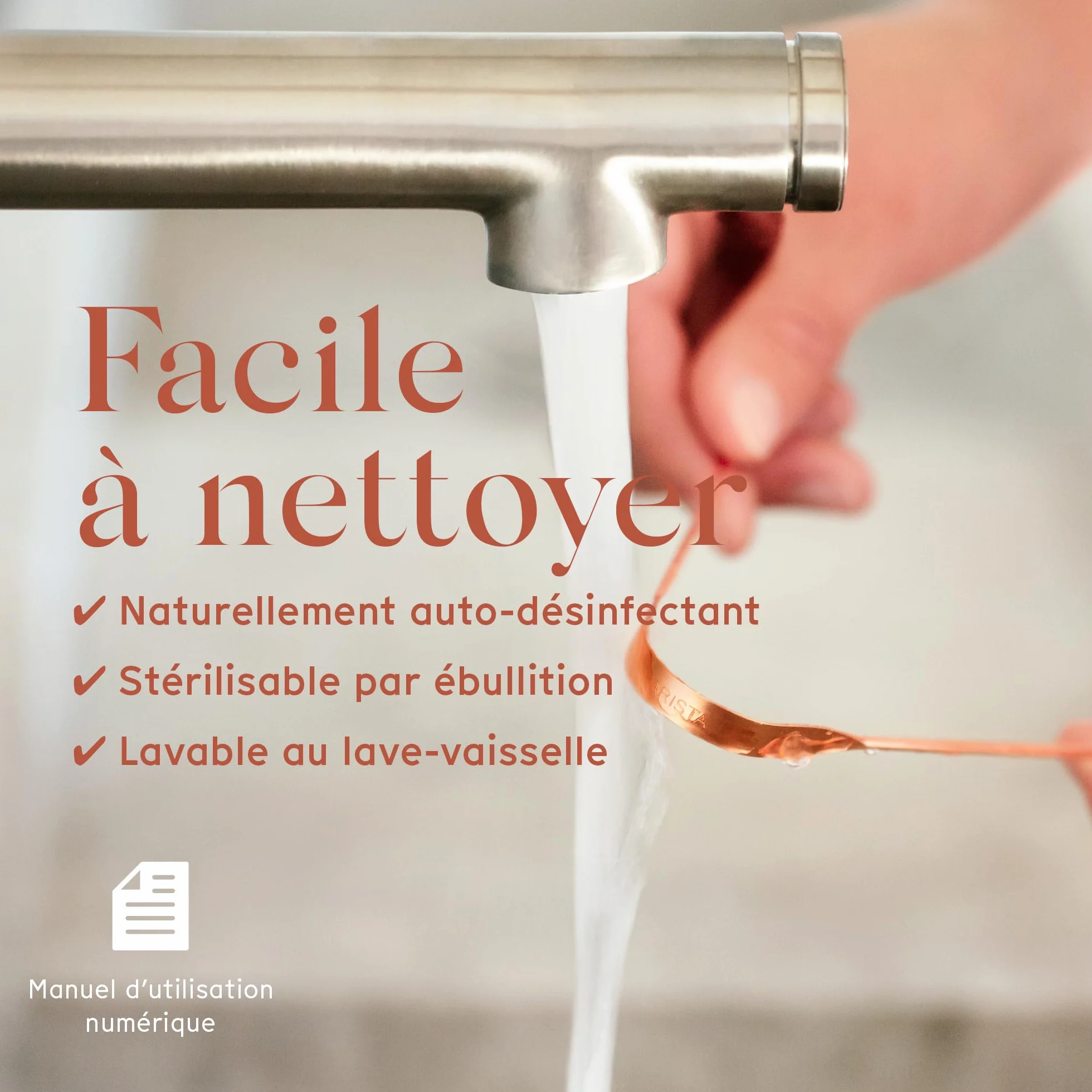 Arista Gratte Langue Cuivre Ayurvédique Antibactérien Haleine Fraîche