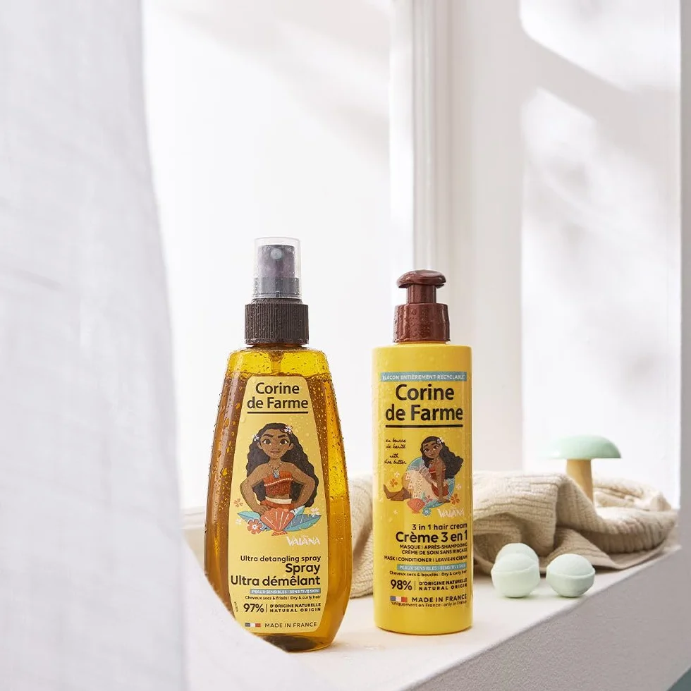 Corine de Farme Crème de Soin Cheveux 3 en 1 au Beurre de Karité Vaiana Disney 200 ml