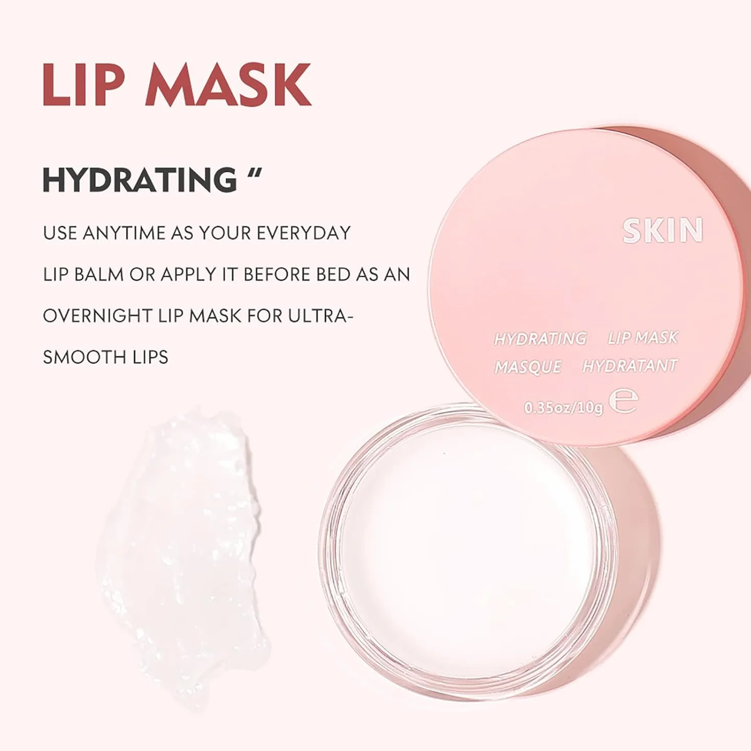 Kit Soin des Lèvres 3pcs - Huile Hydratante, Masque, Gommage Exfoliant
