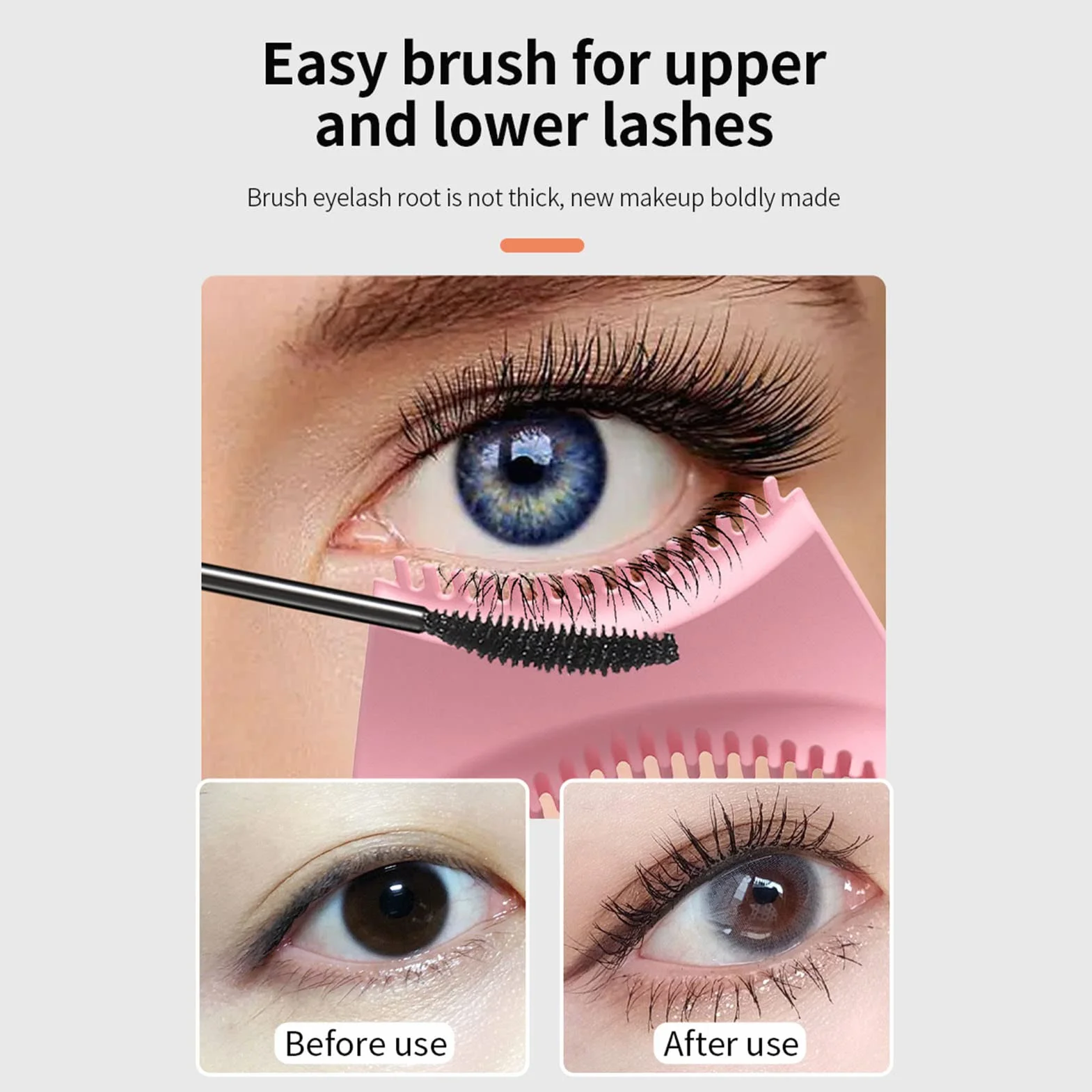Pochoir d'ombre à paupières, protection de mascara en silicone pour une application anti-taches à la maison