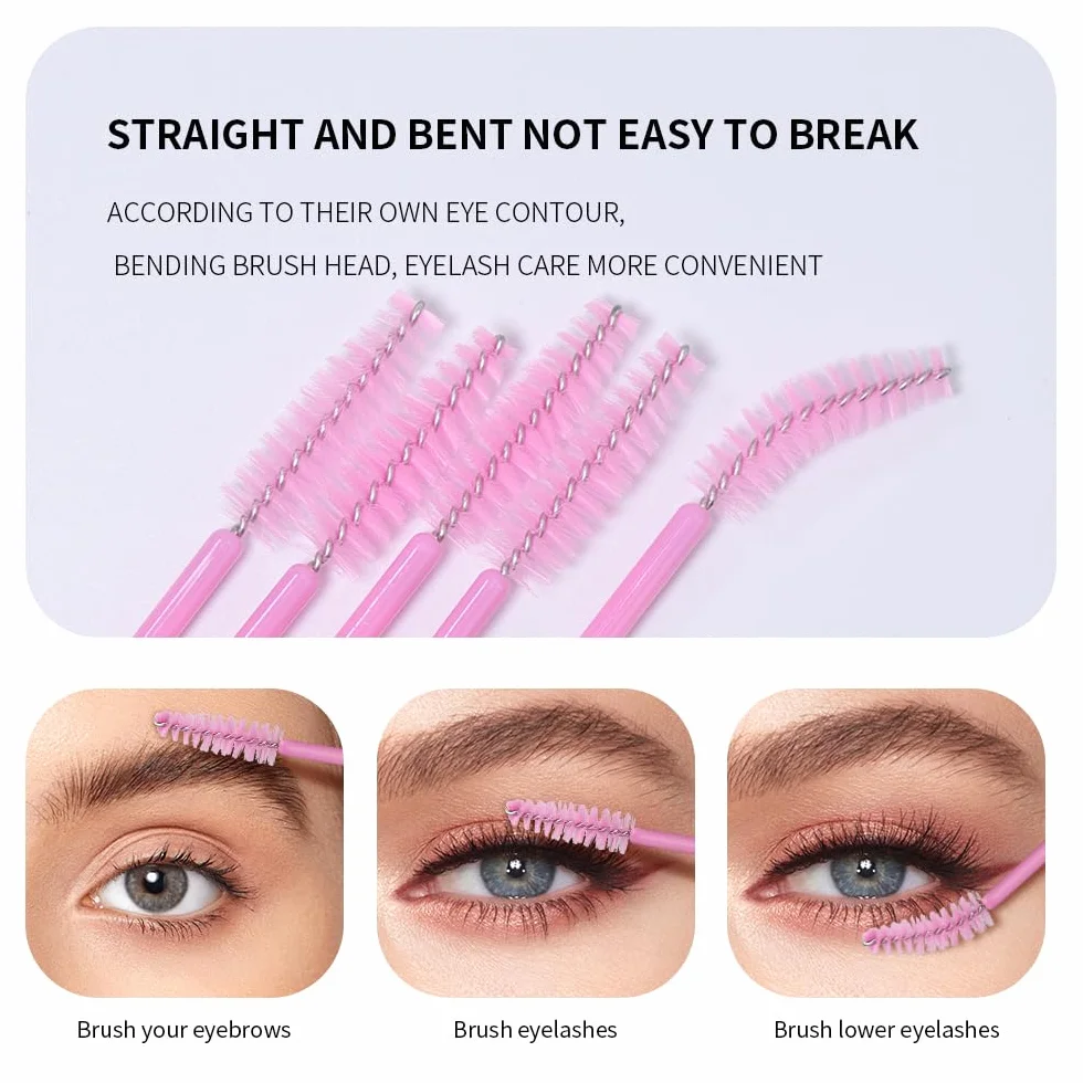 300pcs Brosses à Cils Brosse à Sourcils Micro Brosse à Lèvres Pinceaux Lèvre