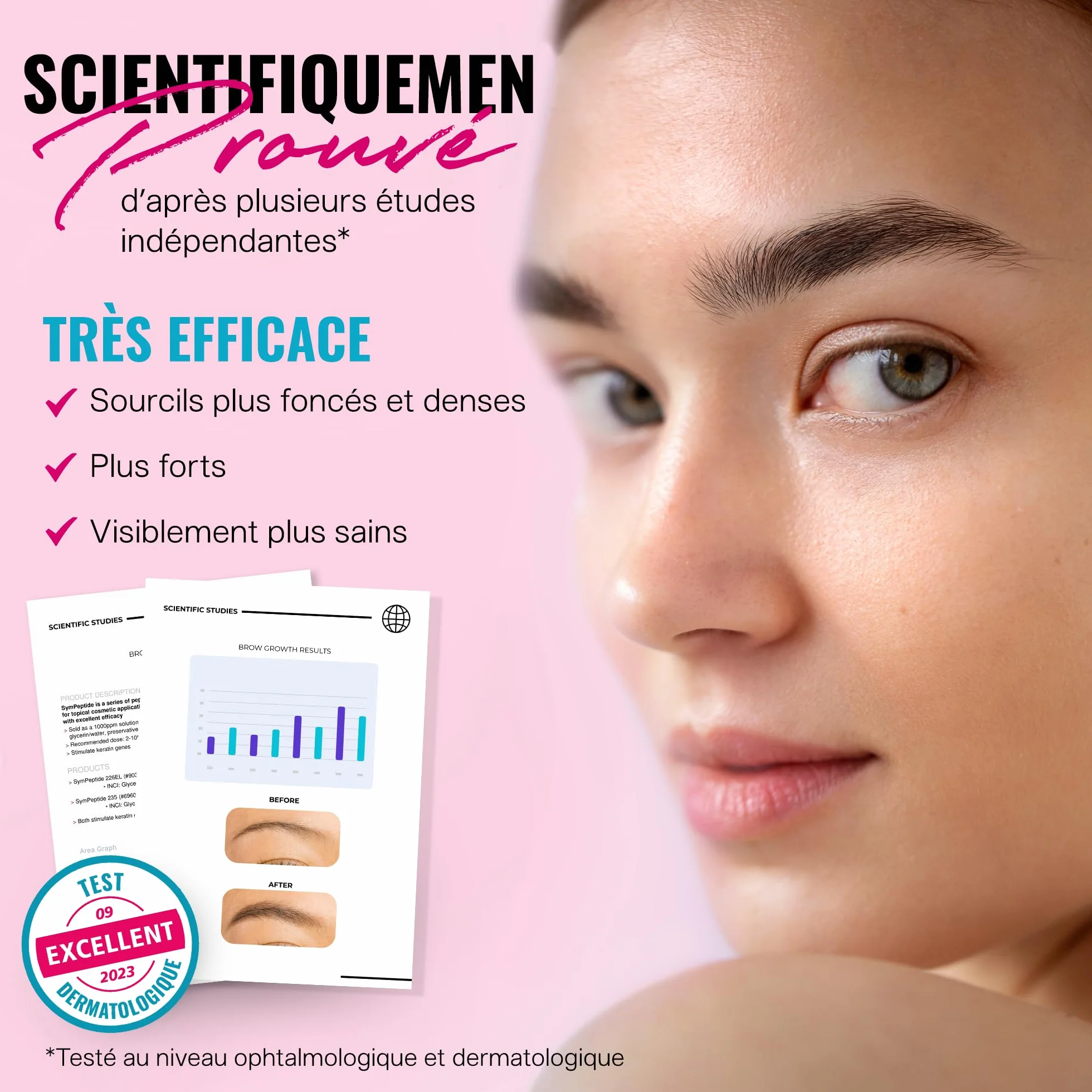 BROWCOCA!NE Sérum à sourcils pour une croissance rapide et un sourcil complet | Booster végétalien Eye-Brow by Svenja Walberg | Vainqueur du test de croissance des sourcils fabriqué en Allemagne