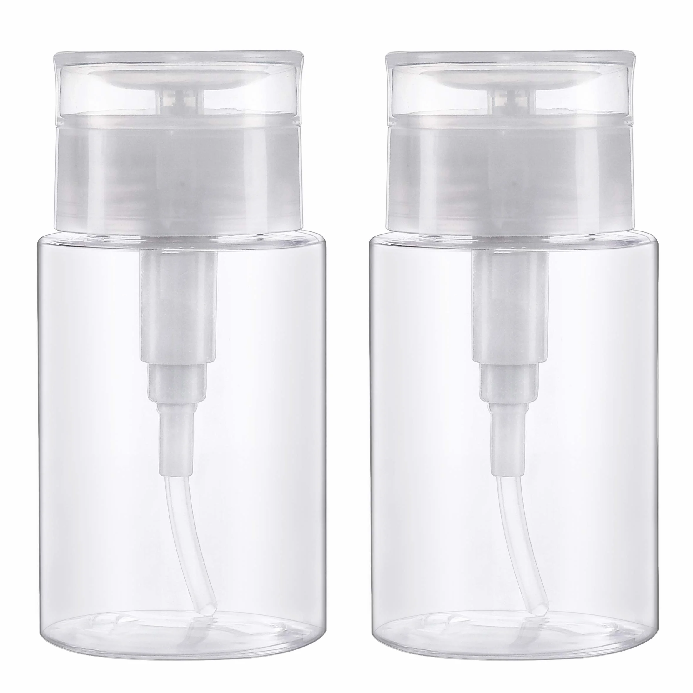 Flacon Pompe Dissolvant 100ml pour Vernis à Ongles, Nail Art, Acétone, Alcool, 2 Pièces