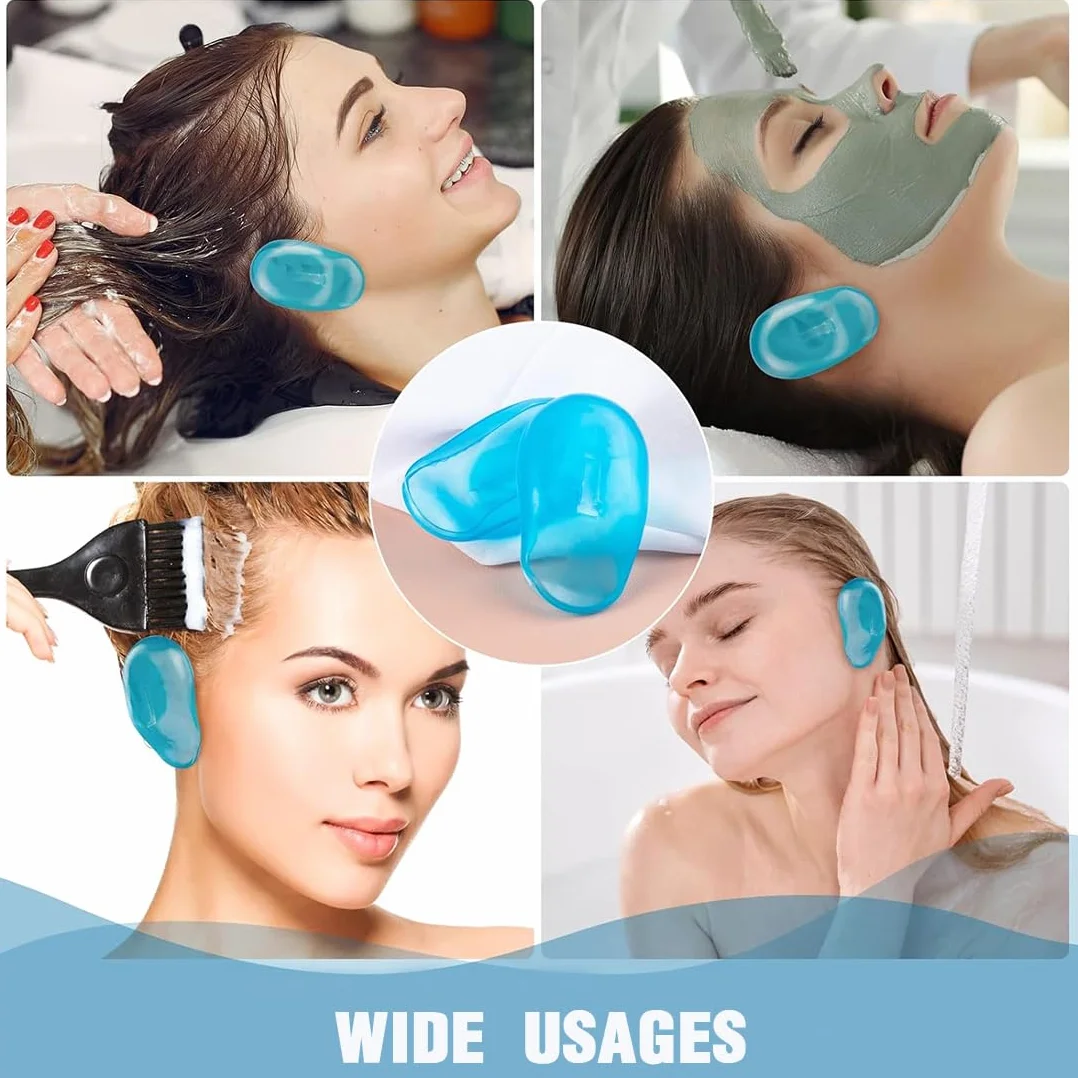 Cache-Oreilles pour Coiffure en Plastique imperméables, Protection Oreille Teinture Cheveux Douche