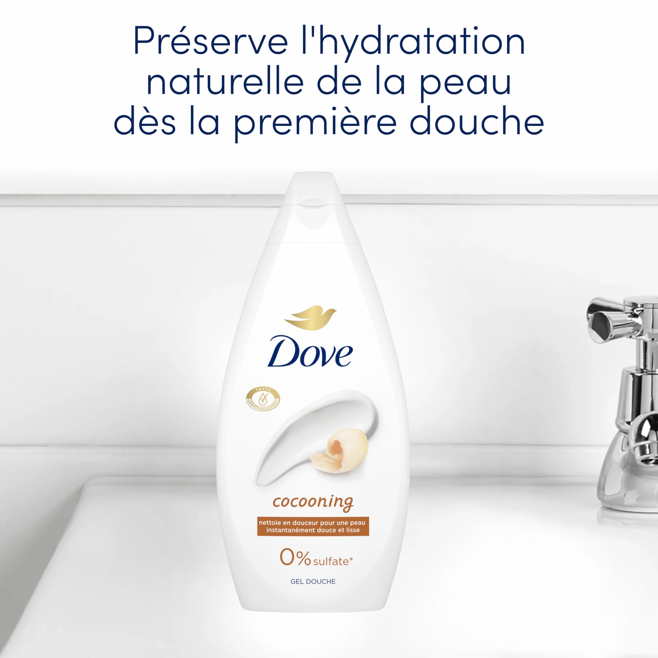 Dove Gel Douche Essentiel Cocooning 2x 450ml Testé Dermatologiquement 0% Sulfate