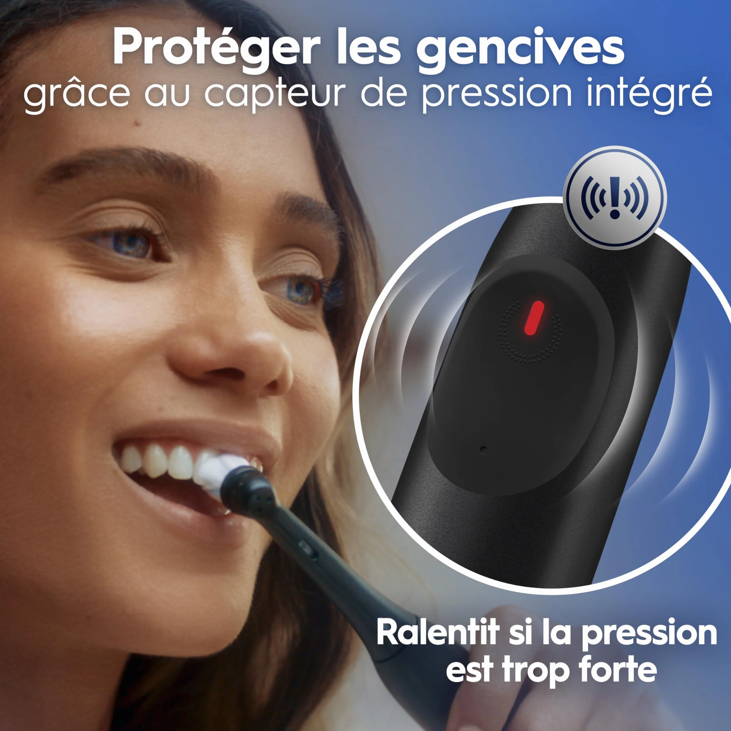 Oral-B Brosse à Dents Electrique iO 2 Noire – 3 Modes de Brossage, Capteur de Pression, Batterie Rechargeable