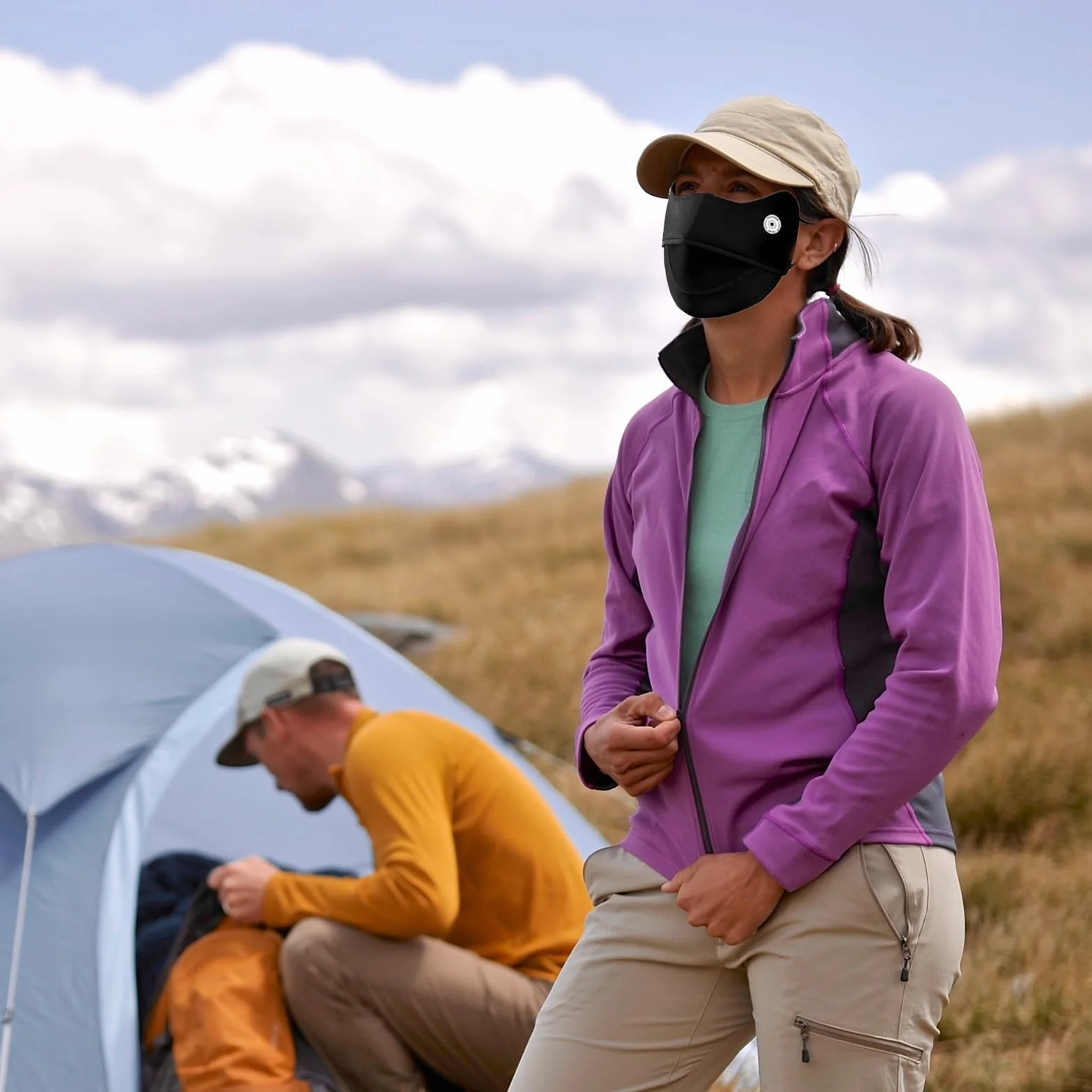 Masques de Protection Solaire Réutilisables Anti Pollution avec Boucles d'Oreilles Réglables pour Vélo