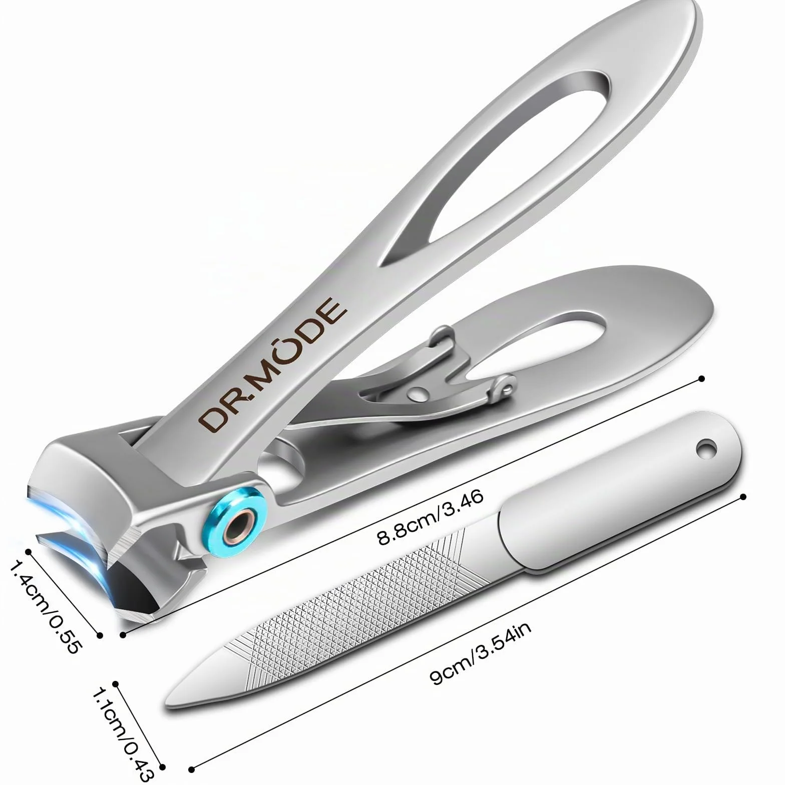 DRMODE Coupe Ongle Acier inoxydable 16mm Ouverture Large Pince Pied