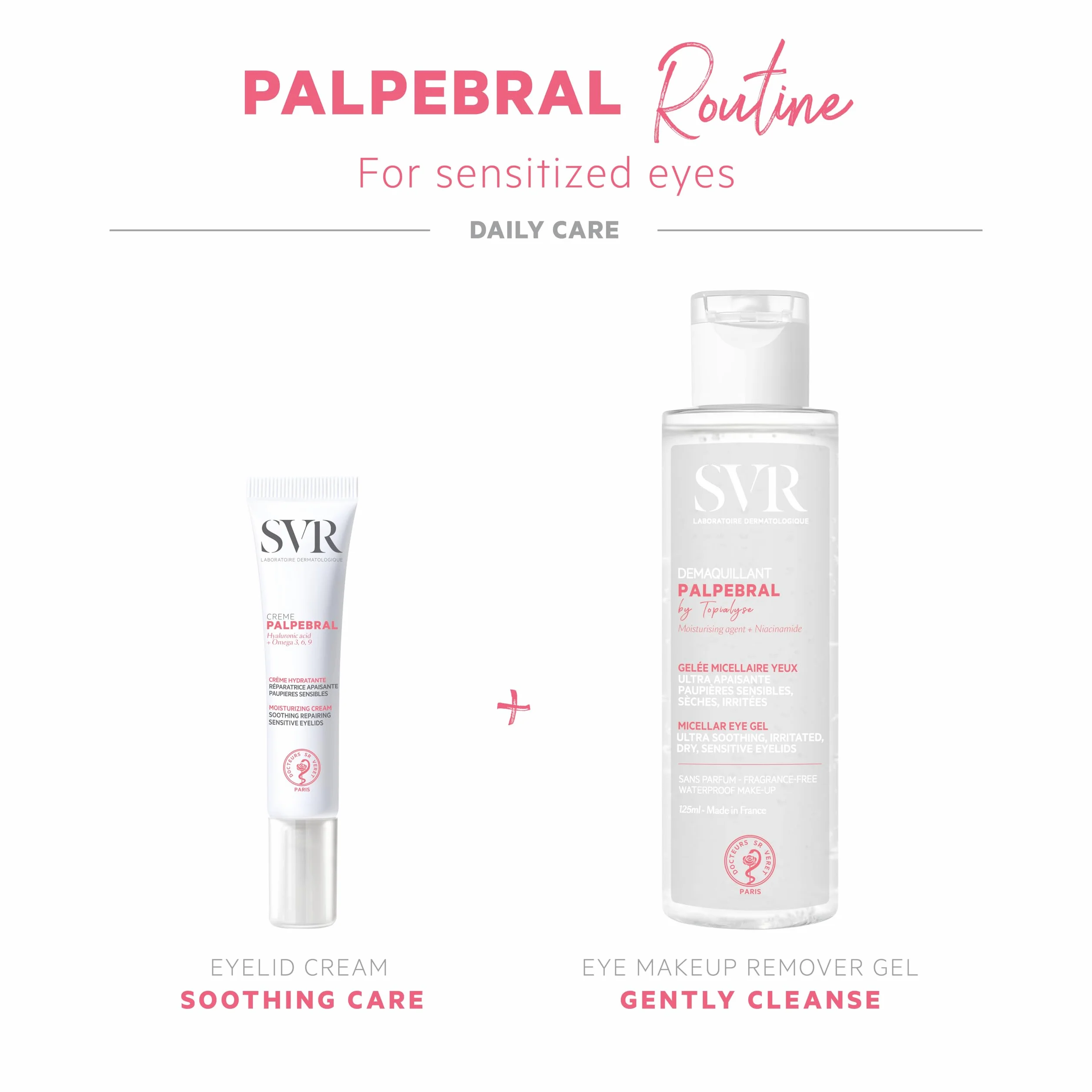 Topialyse SVR Palpebral Démaquillant Gelée Micellaire Yeux 125 ml Niacinamide Sans Parfum