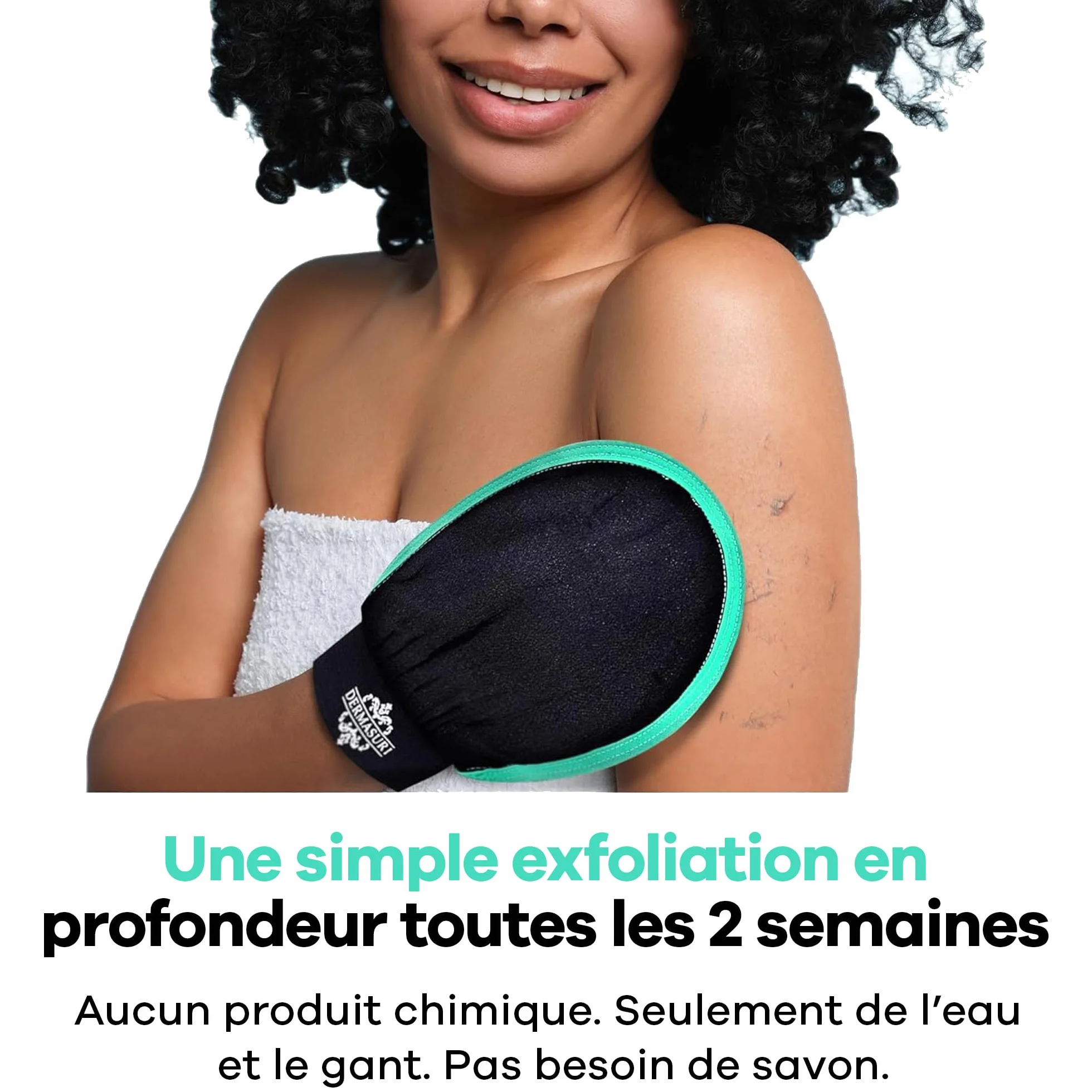 Dermasuri Gant Exfoliant Corps Coréen Gommage - Exfoliant Kératose Pilaire Gants Autobronzant Poils Incarnés Corps Femme Homme 1 Pack