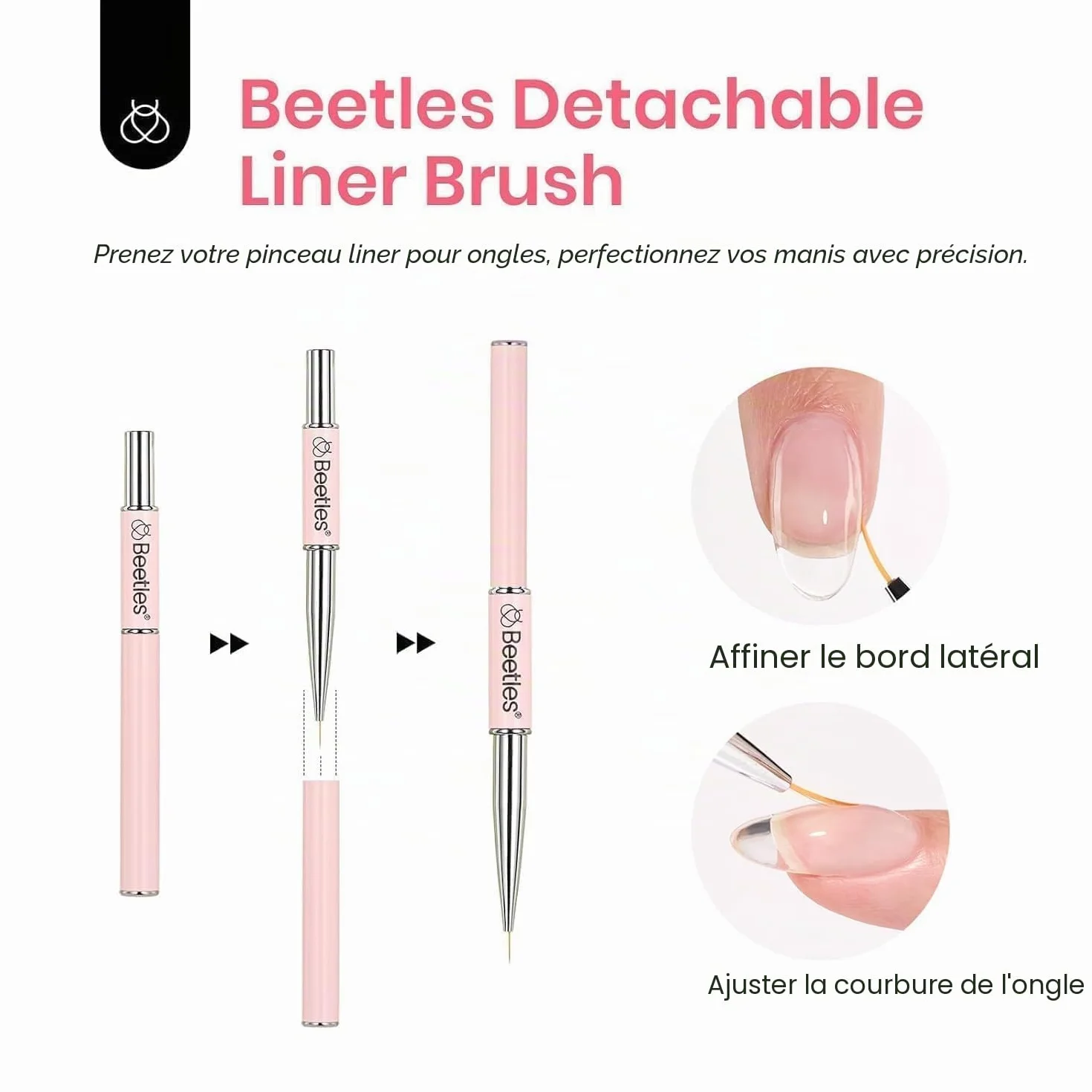 Beetles Builder Gel à ongles avec vernis à ongles sans essuyage et couche de base pour ongles Finition brillante et formule améliorée de sécurité durable pour les femmes