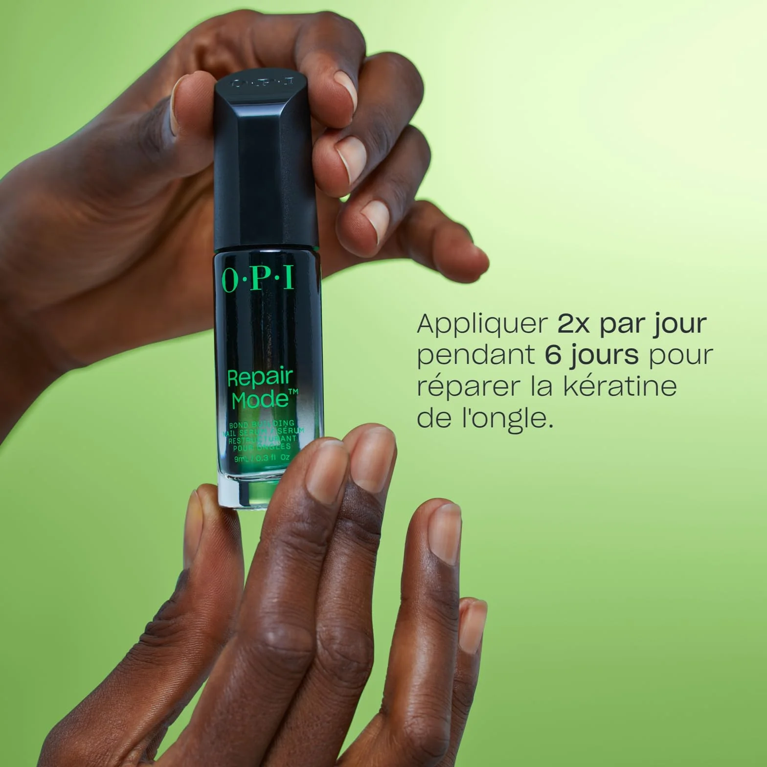 OPI Repair Mode - Sérum Restructurant pour les Ongles fragiles & endommagés - Formule Vegan - Agit en profondeur pour réparer la kératine naturelle des ongles - 9ml Blanc