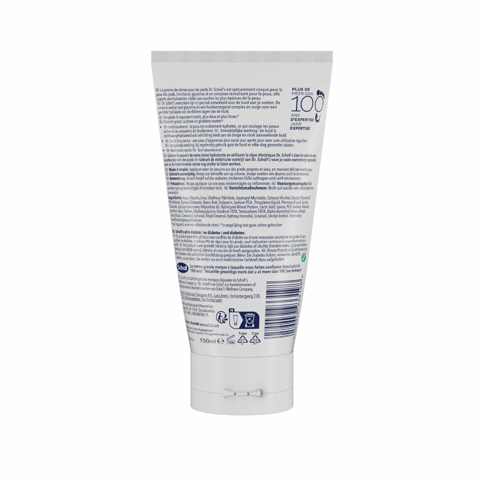 Dr. Scholl's Crème Pieds Hydratation Renforcée 150ml