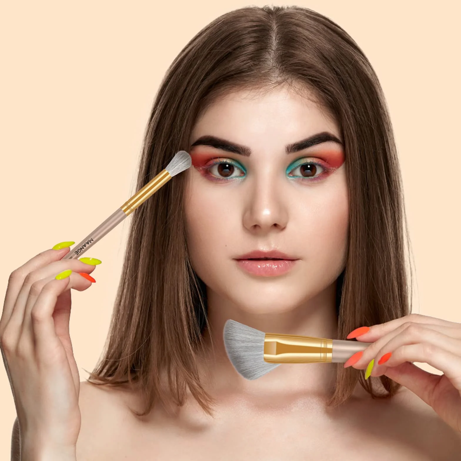 Set de pinceaux de maquillage, 25 pinceaux professionnels pour le maquillage, fond de teint, visage, yeux, lèvres, pinceau pour fard à paupières, set avec boîte cadeau noire
