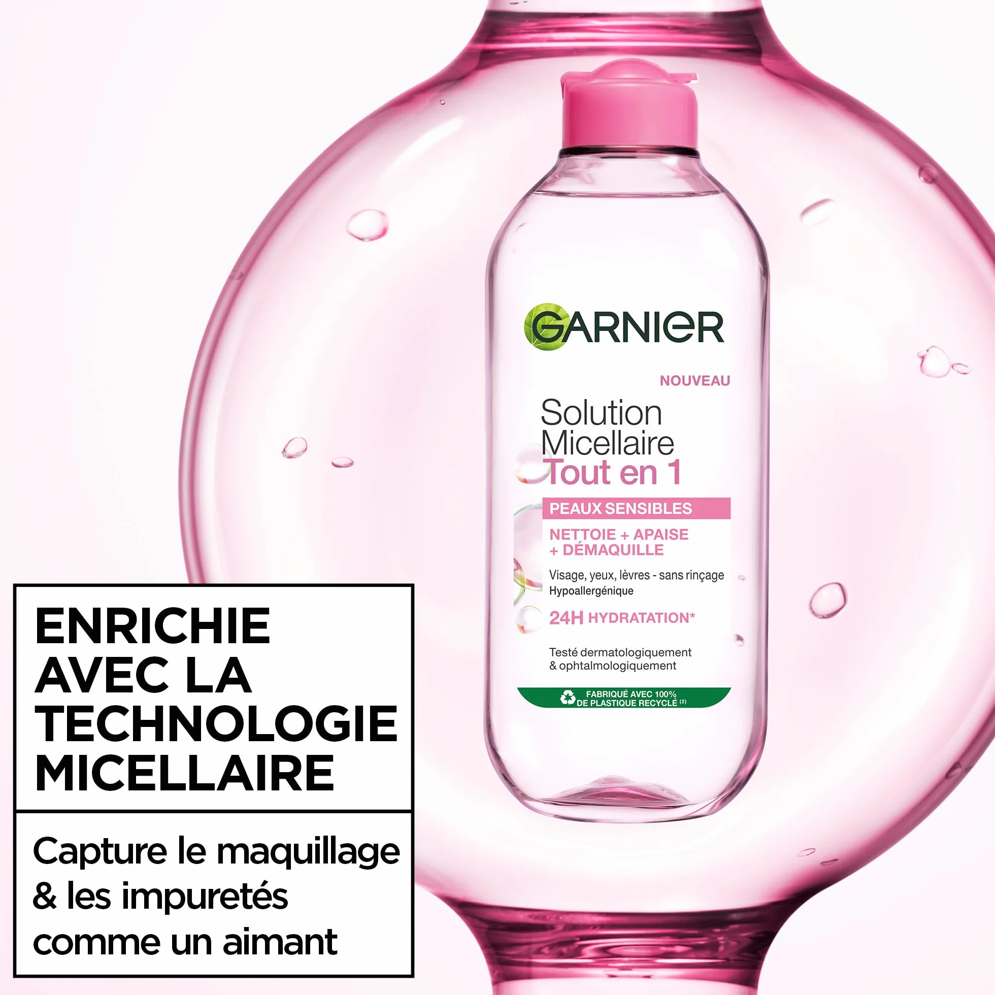 GARNIER Skin Active Solution Micellaire Tout-En-1 400 ml Peaux Sèches & Sensibles