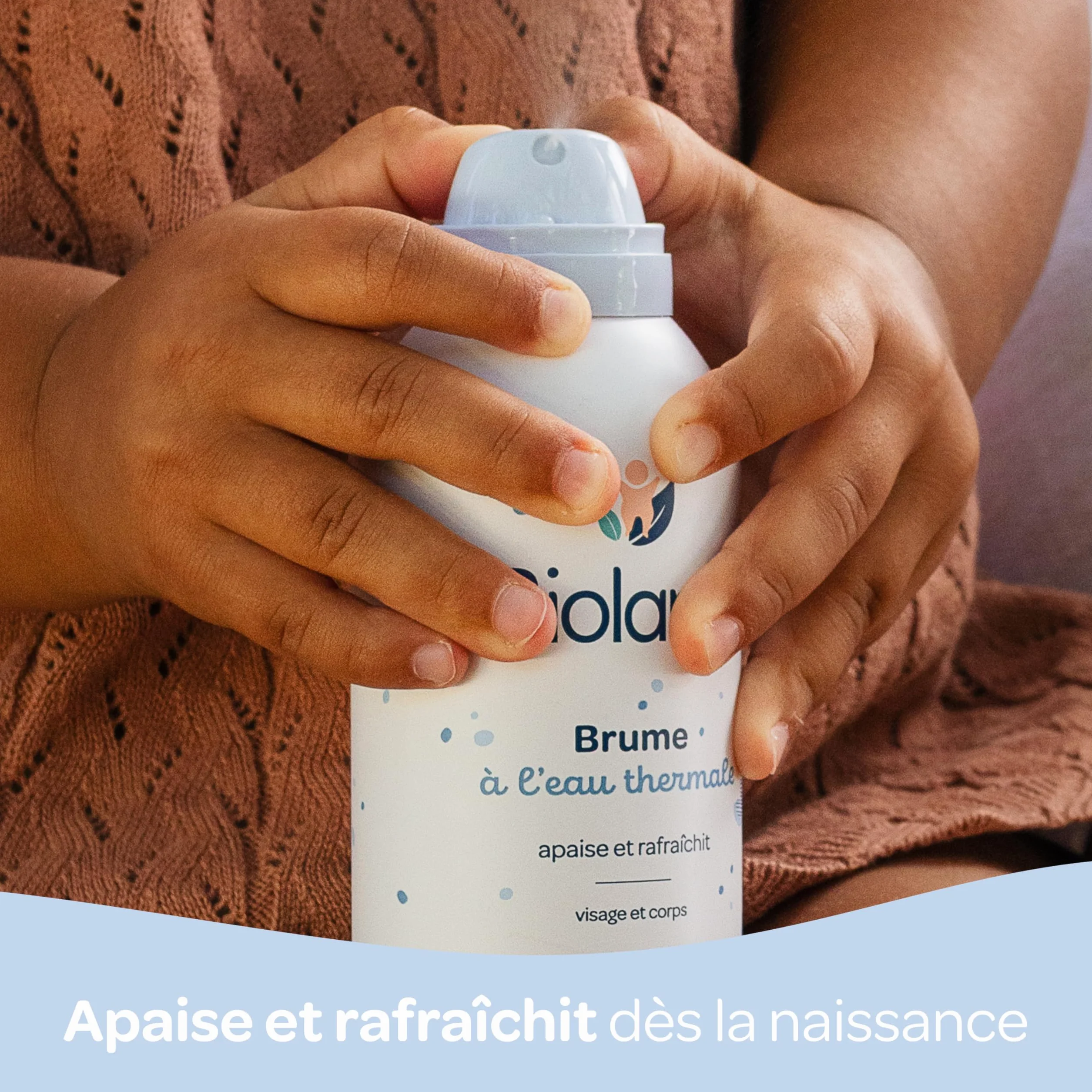 BIOLANE Brume à l'eau thermale Apaise Rafraîchit Hydrate Visage Corps 150ml Fabriquée en France