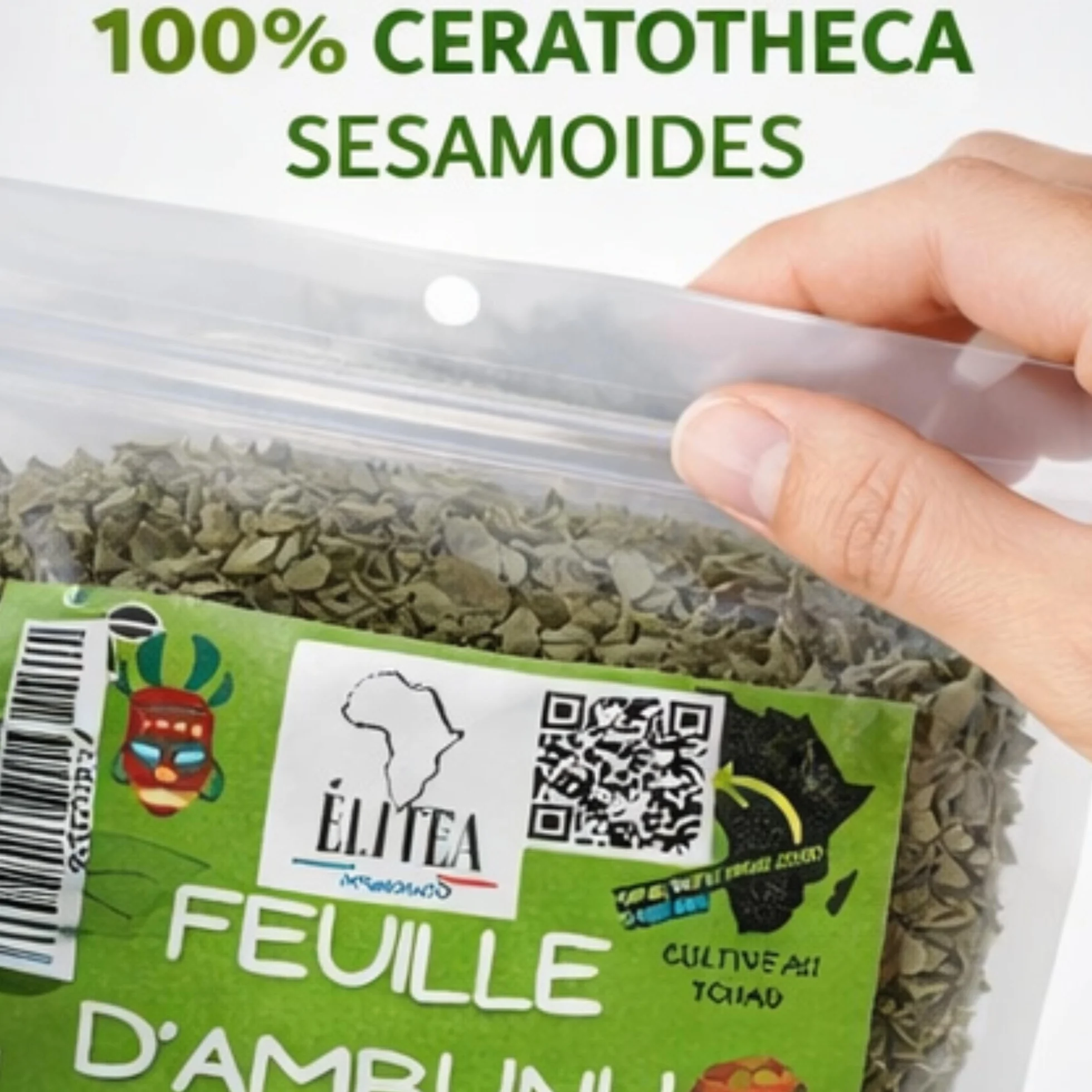 Gel Démêlant Fortifiant Cheveux Crépus Bouclés Frisés Feuilles d’Ambunu Naturel 50g