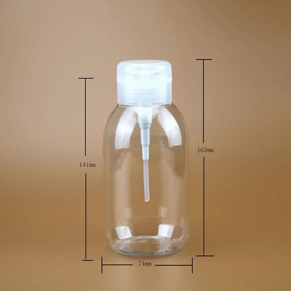 Flacons vides en Plastique 500 ML pour dissolvant de Vernis à Ongles Lot de 2