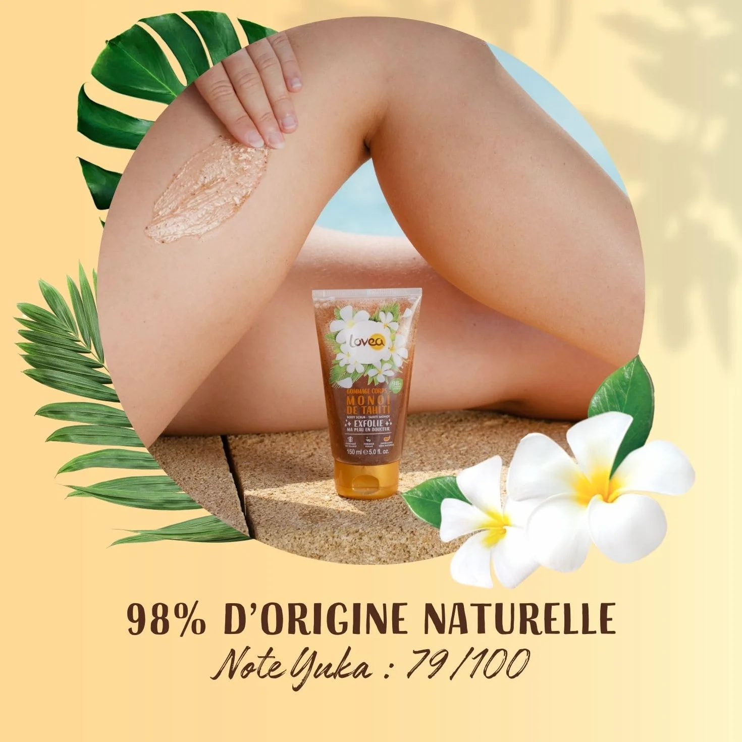 LOVEA Gommage Corps Monoï de Tahiti Exfoliant 150 ml