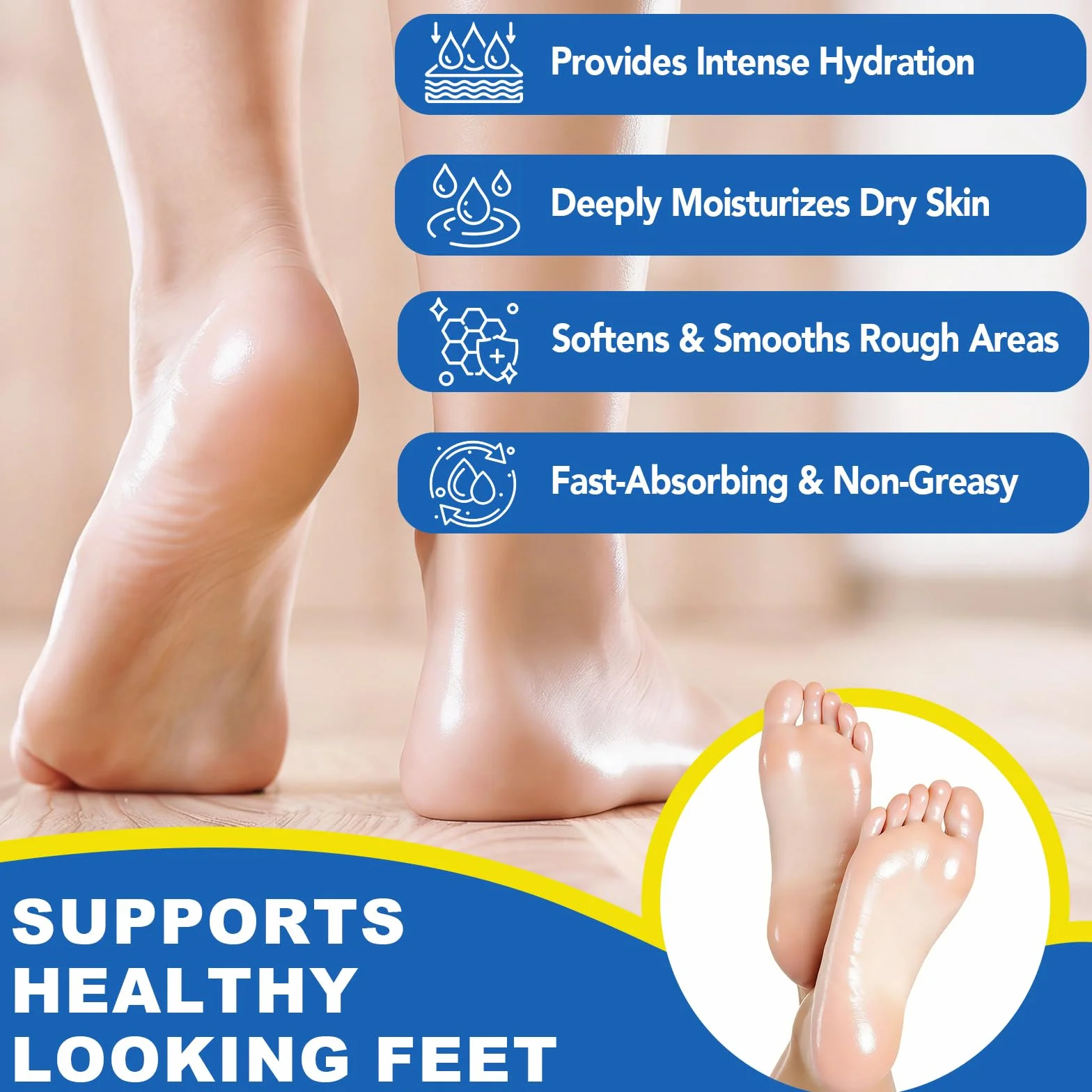Crème pour les pieds 60% urée + 2% acide salicylique éliminateur de callosités exfoliant hydratant talons gercés (1 Pack)