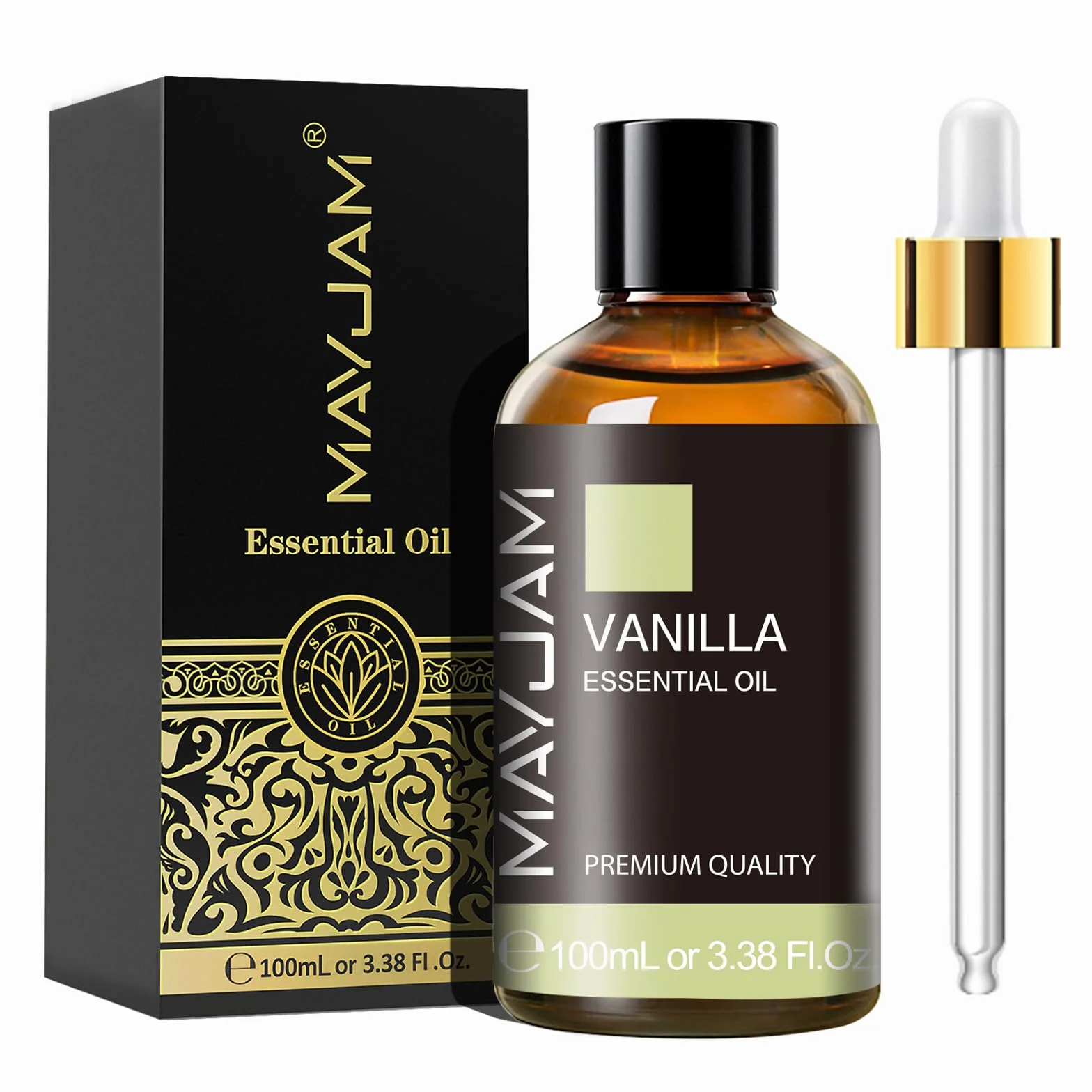 Huile Essentielle de Vanille 100ML MAYJAM pour Diffuseur, Humidificateur, DIY