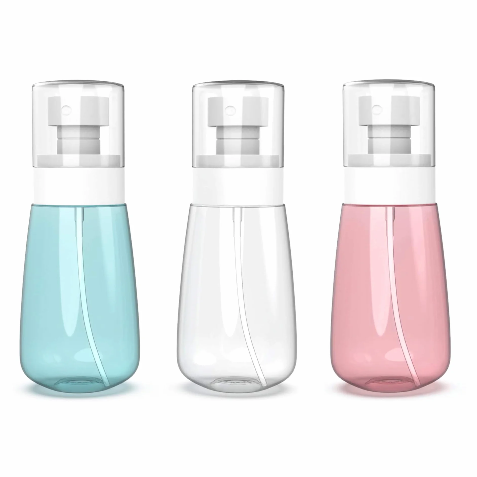 Lammcou Mini Flacons Spray à Brume Fine Lot de 3 Remplissables Anti-fuite Format Voyage TSA 60ml