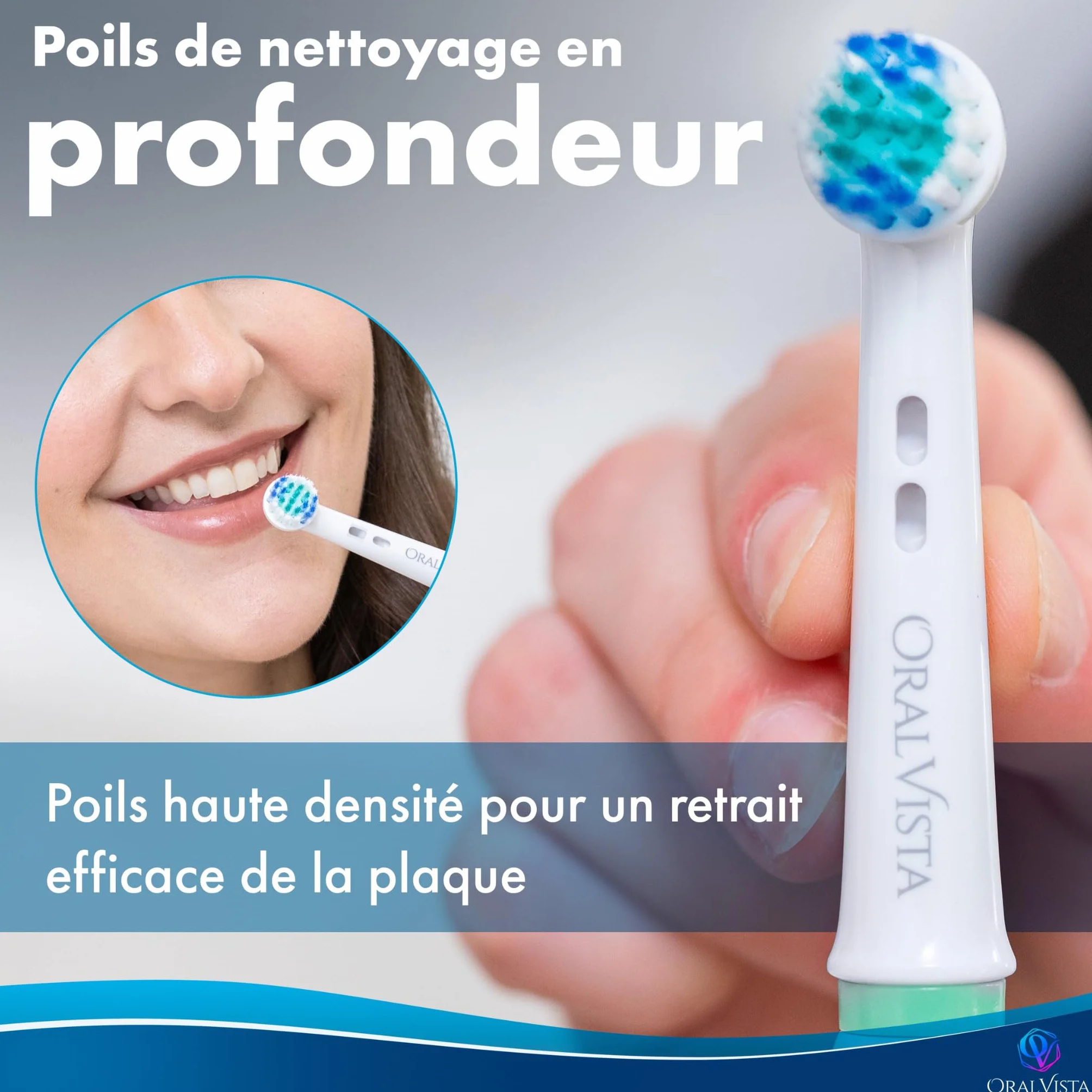 Brossette Oral-B Compatibles 16-Pack Tête Brosse à Dent Rechange pour Gencives Sensibles
