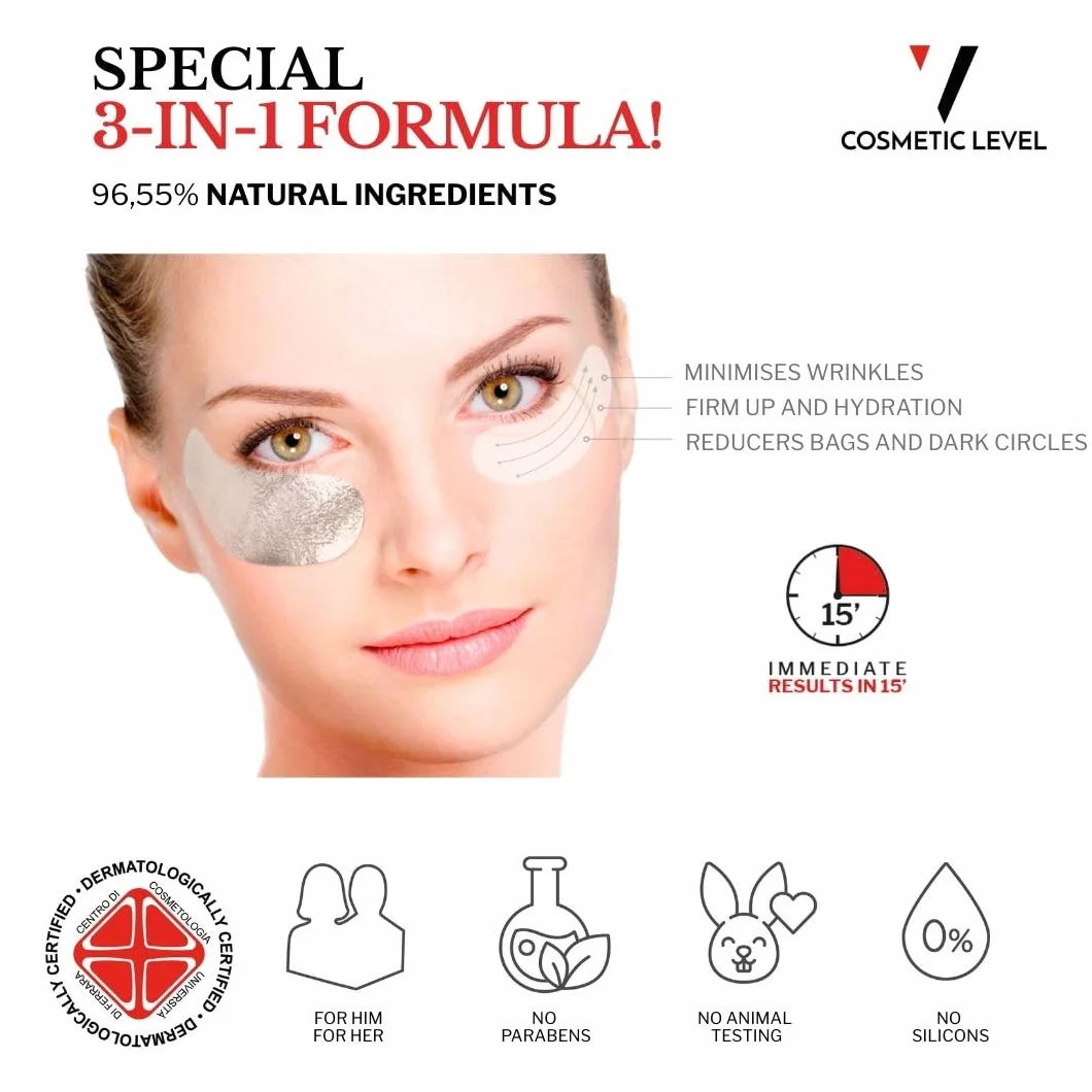 Acmella Oleracea Eye-recovery Patch Anti Age Réduit les cernes, gonflements, sacs sous yeux Lot de 4