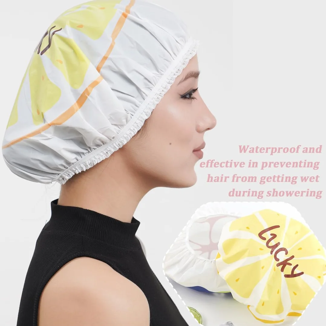 Bonnets de Douche Enfant 5 Pièces Cap Étanche Réutilisables Salons de Douche