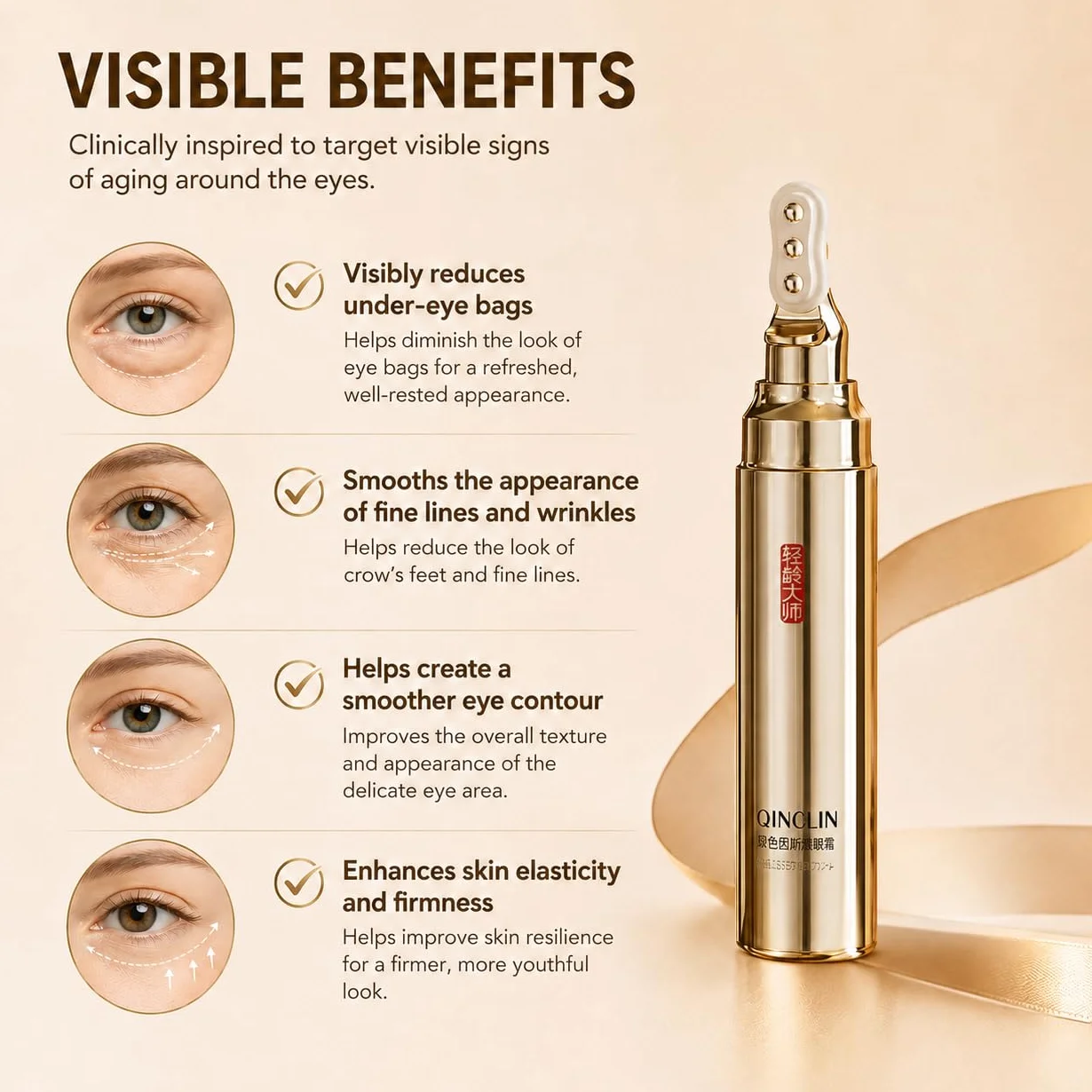 QINGLIN Crème Contour des Yeux Raffermissante