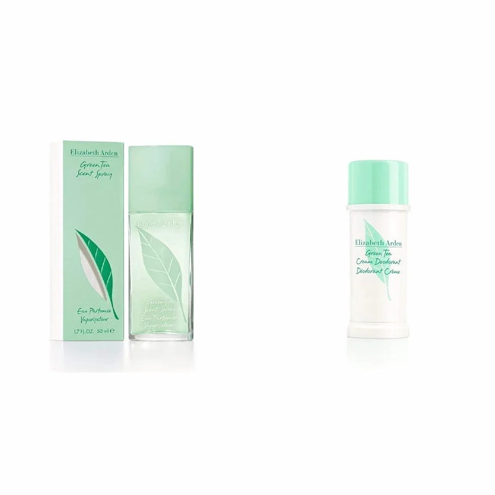 Elizabeth Arden Green Tea, Eau de Parfum pour Femme (50 ml) Vaporisateur, Senteur Fraîche et Fruitée & Green Tea – Déodorant Crème Femme – Parfum Thé Vert Rafraîchissant – Longue Durée – 40 ml