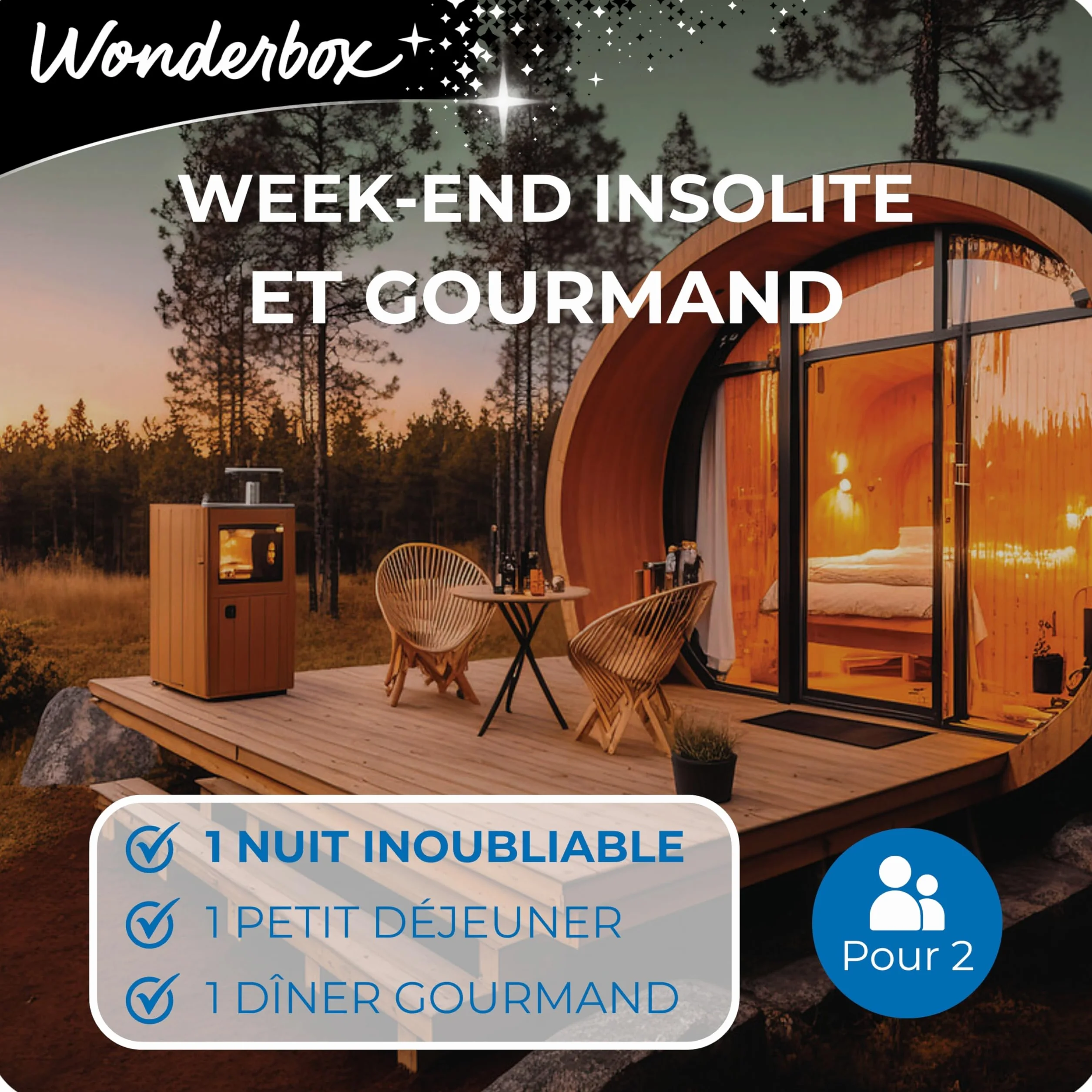Wonderbox Insolite Week-End Gourmand Coffret Cadeau Séjours