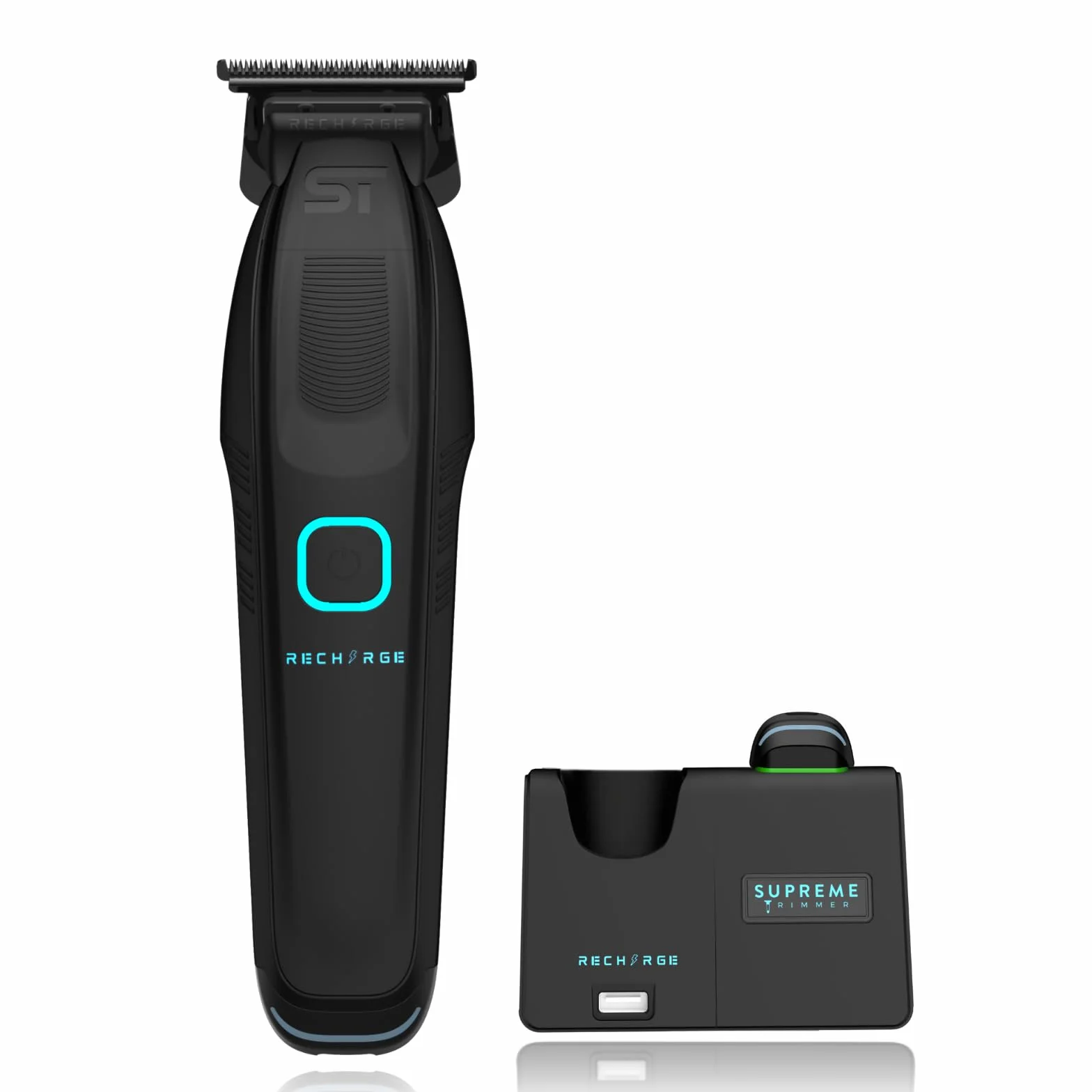 Supreme Trimmer ST777 tondeuse professionnelle rechargeable 2 batteries amovibles lames DLC zéro écart