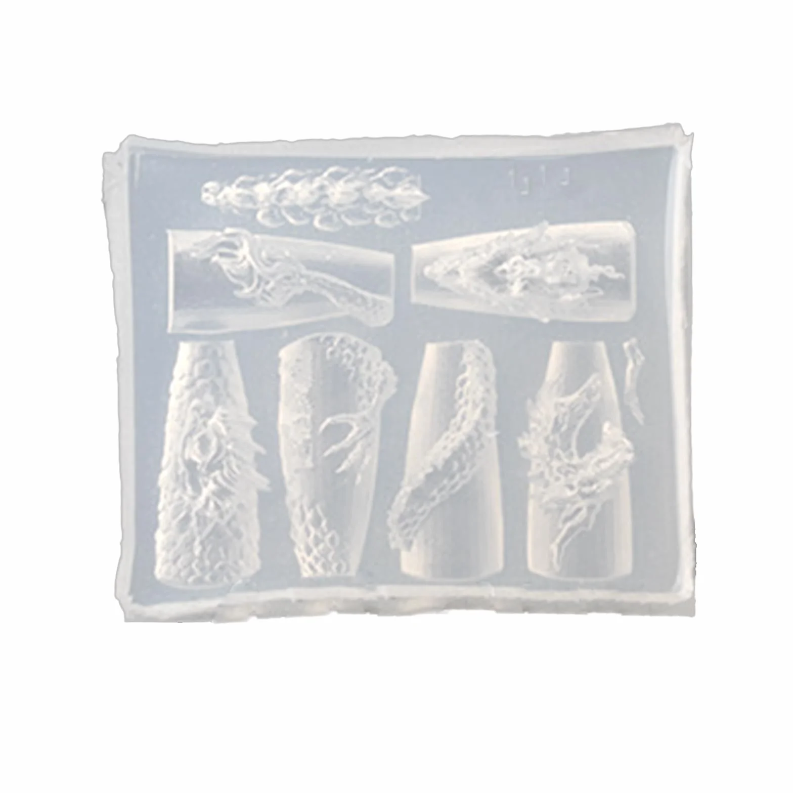 Moules en silicone pour nail art, motif dragon 3D, sculpture ongles