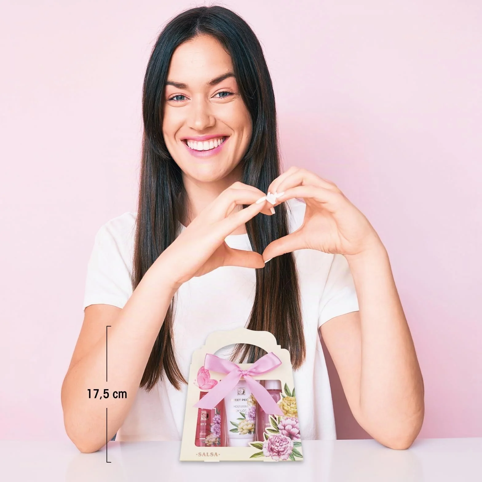 Accentra Set de douche SWEET PEONY 3 pièces gel douche lotion bain moussant boîte cadeau