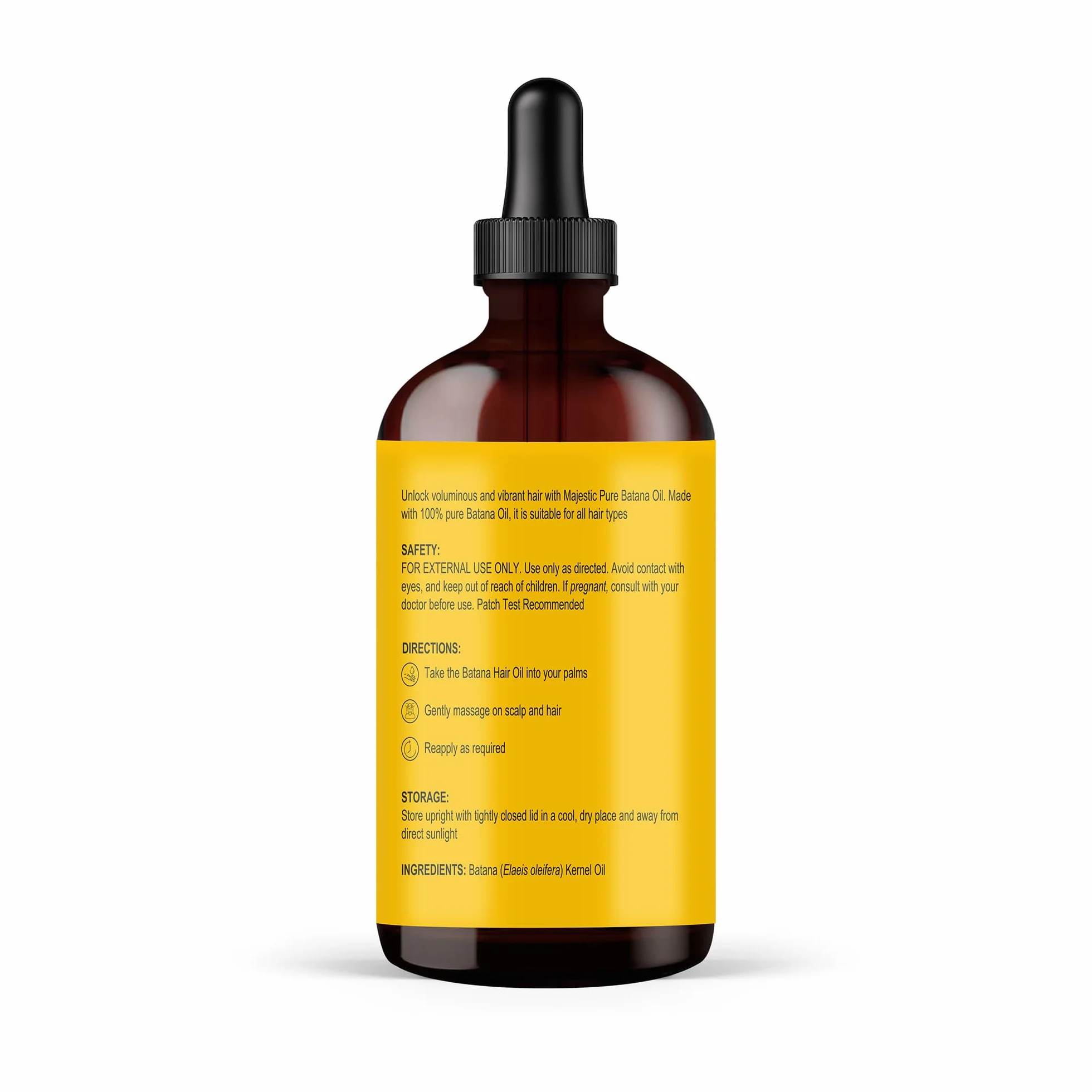 Botanic Hearth Dr Sebi Huile De Batana Pour Cheveux 100% Pure Naturelle Du Honduras 60 ml
